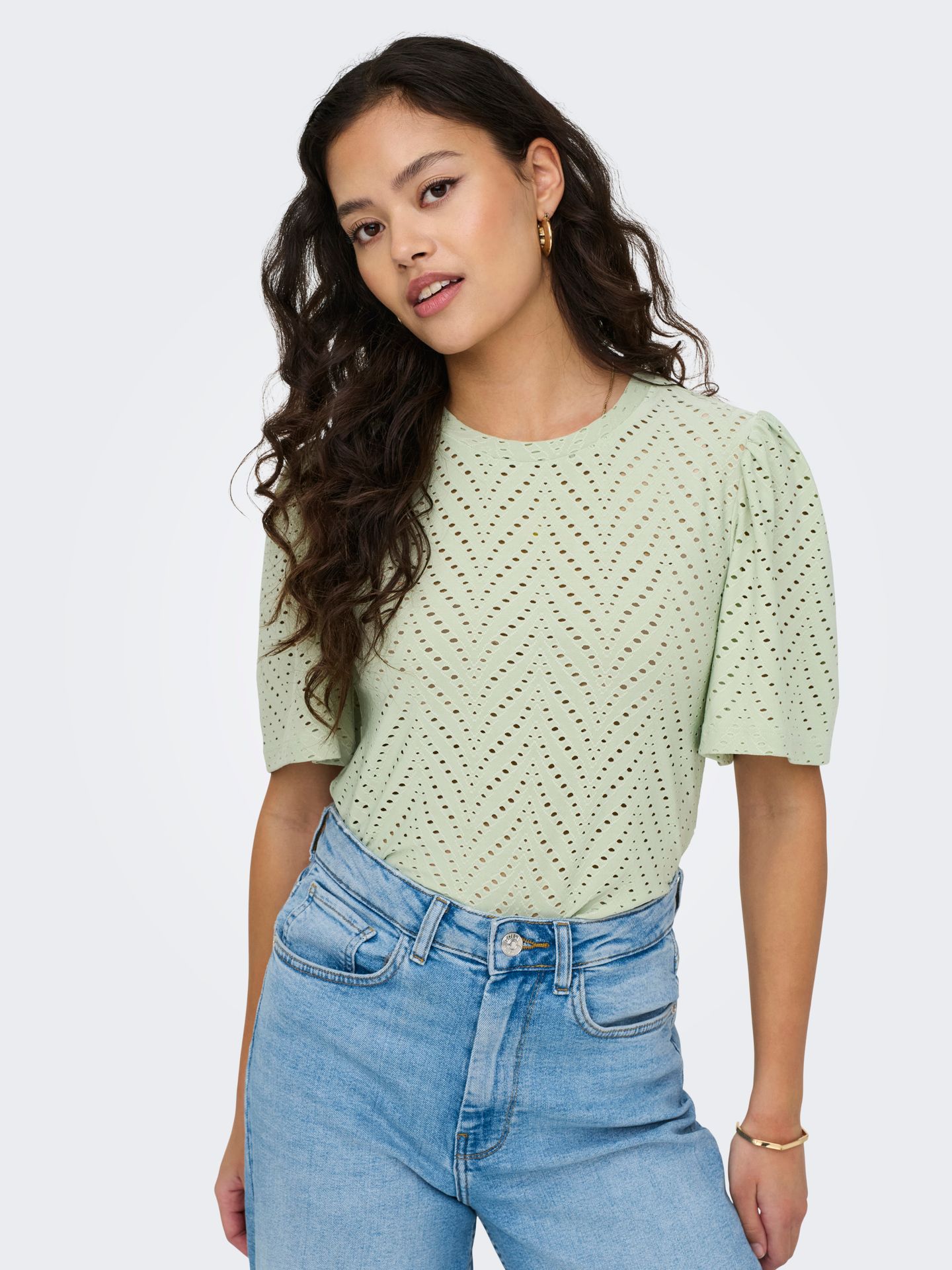 JDY JDYCARLA CATHINKA S/S TOP JRS NOOS Desert Sage 2900155659031