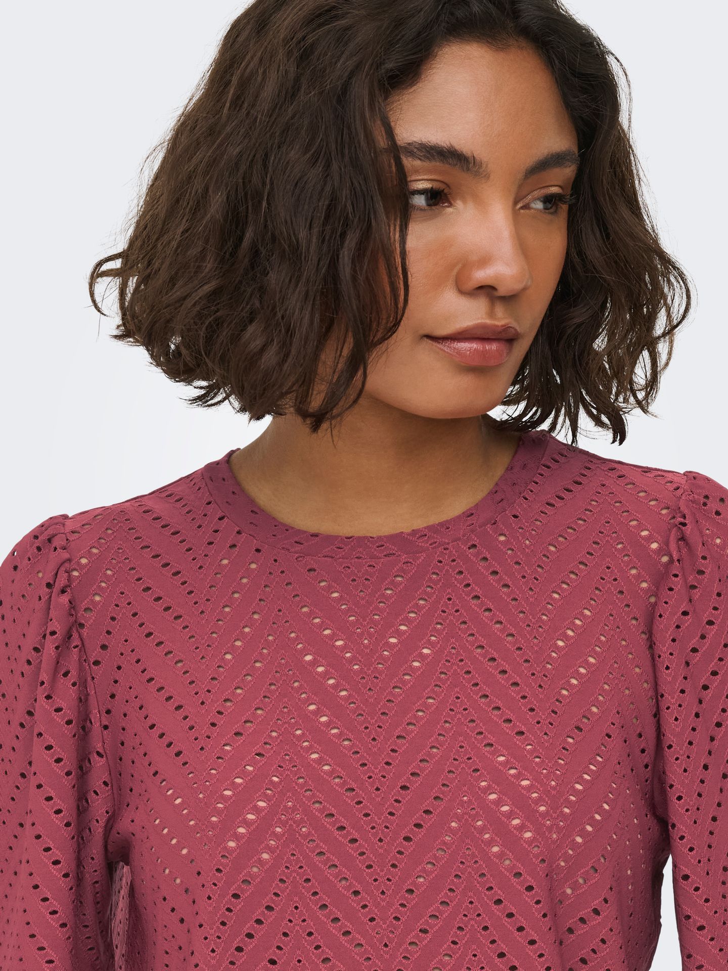 JDY JDYCARLA CATHINKA S/S TOP JRS NOOS Oxblood Red 2900166558026