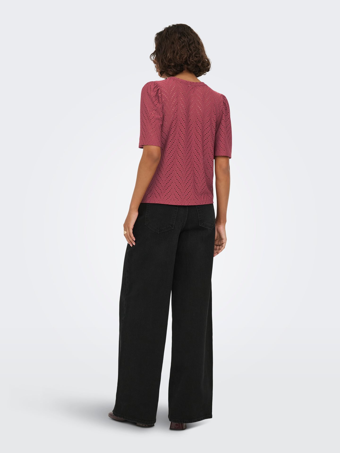 JDY JDYCARLA CATHINKA S/S TOP JRS NOOS Oxblood Red 2900166558026