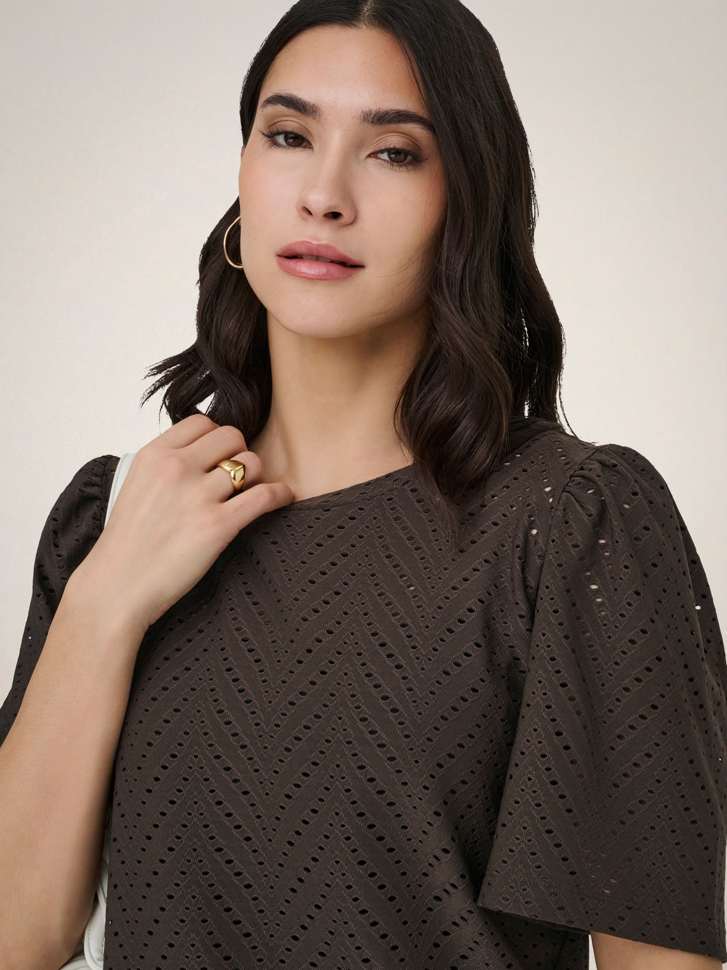 JDY JDYCARLA CATHINKA S/S TOP JRS NOOS Chocolate Brown 2900166557029