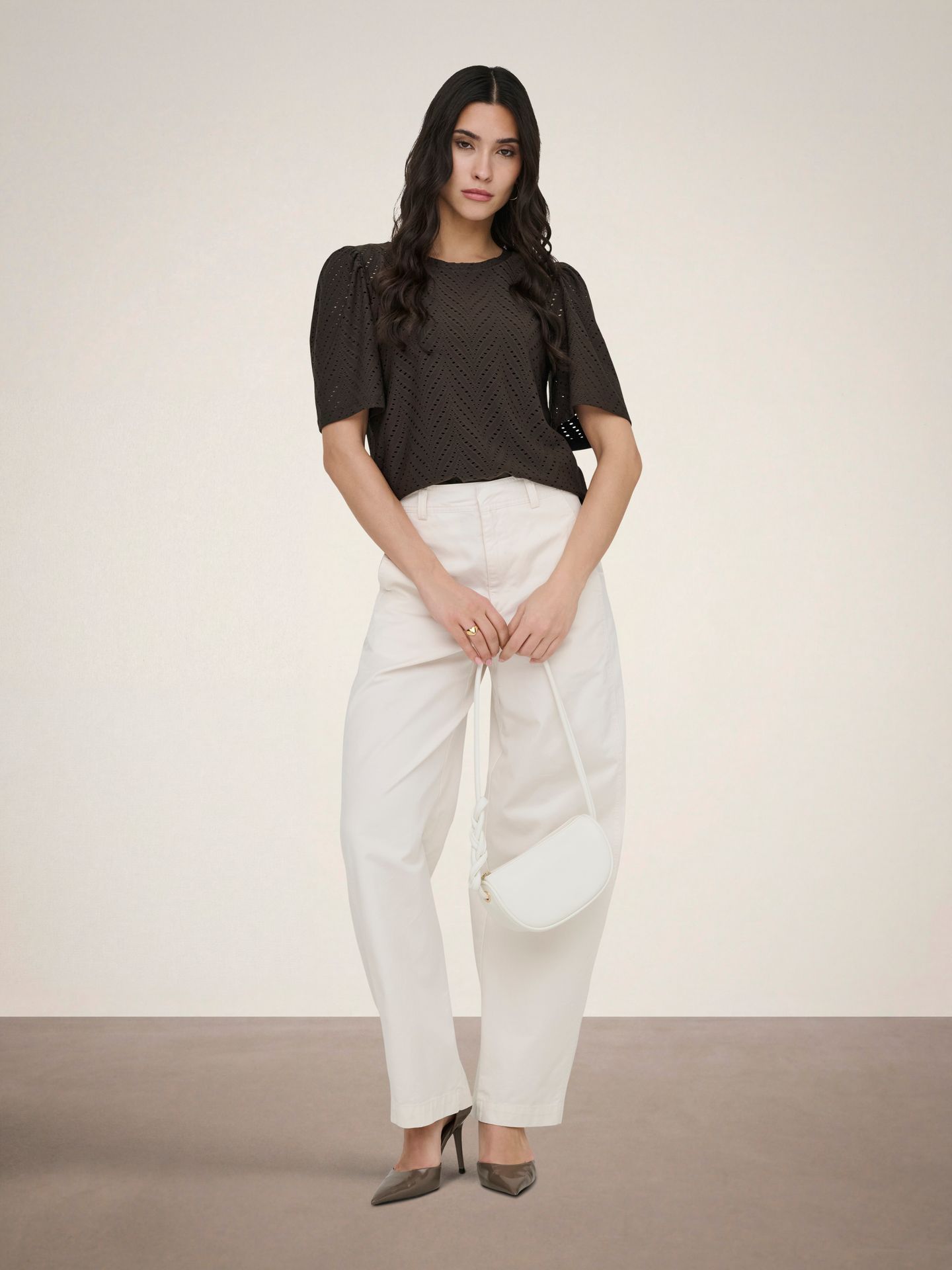 JDY JDYCARLA CATHINKA S/S TOP JRS NOOS Chocolate Brown 2900166557029