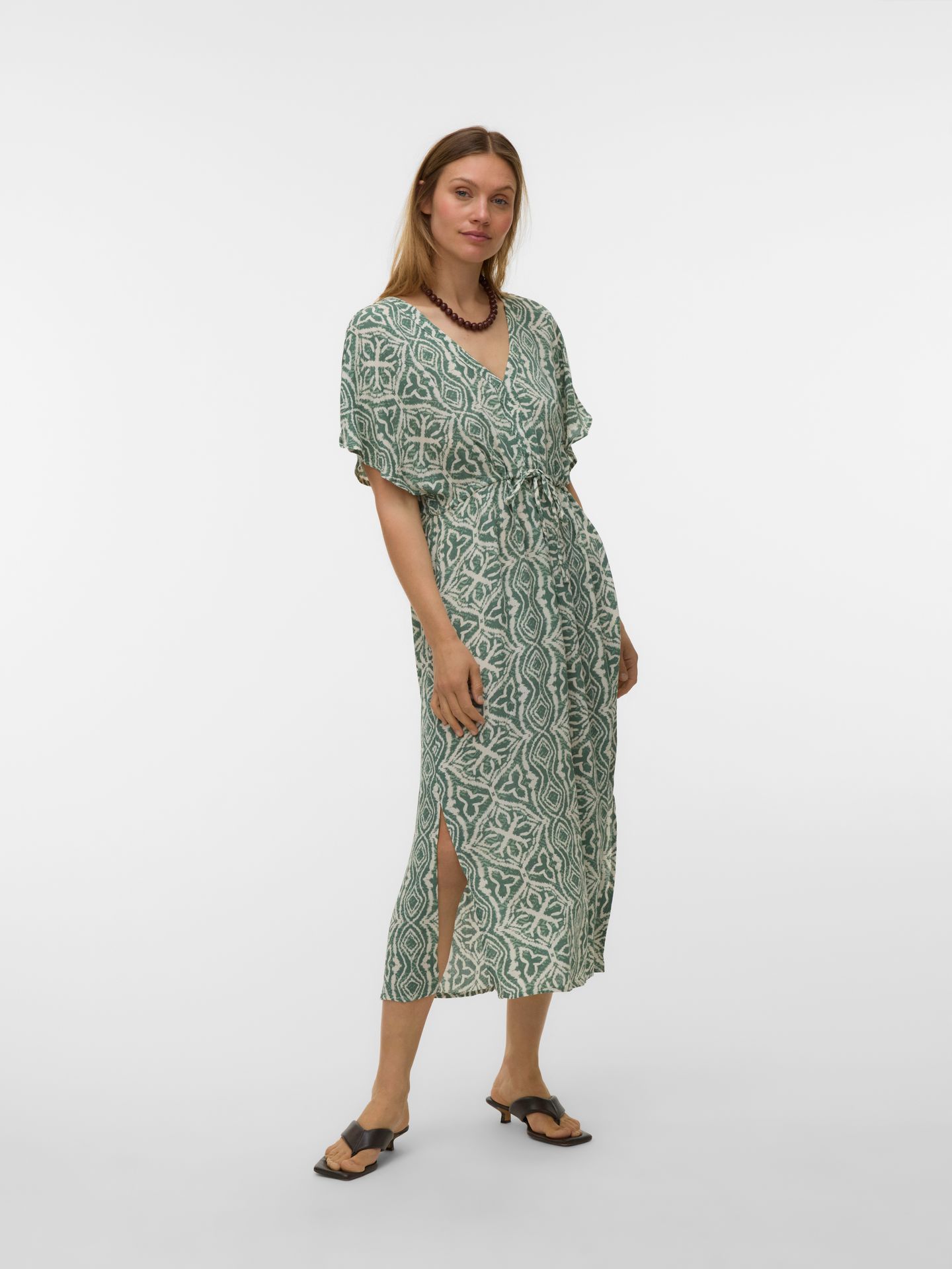 Vero Moda VMMENNY SS 7/8 KAFTAN WVN GA Laurel Wreath/Pilar 00112799-EKA26011400000892