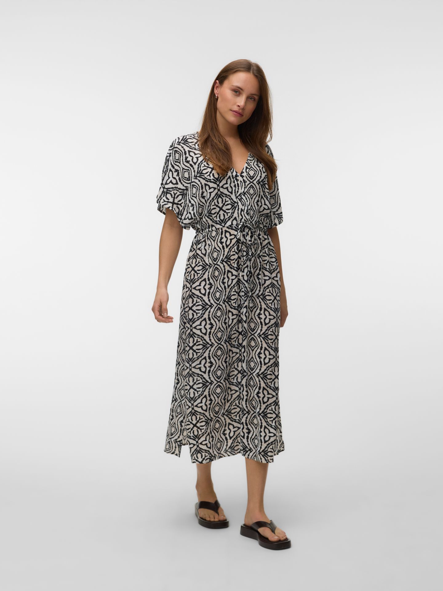 Vero Moda VMMENNY SS 7/8 KAFTAN WVN GA Birch/Camille 00112799-EKA26011400003441