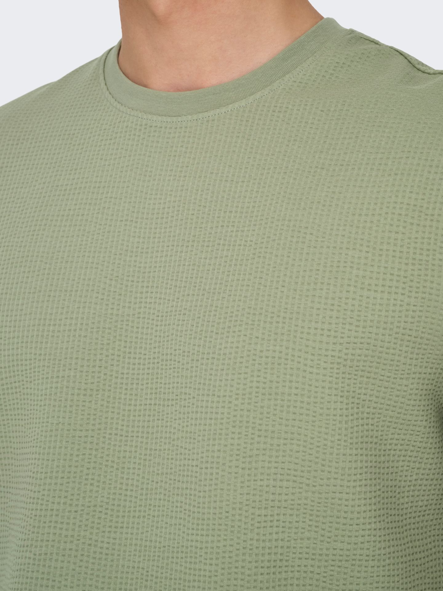 Only & Sons ONSKIAN LIFE REG SEERSUCKER SS TEE Seagrass 2900165459010