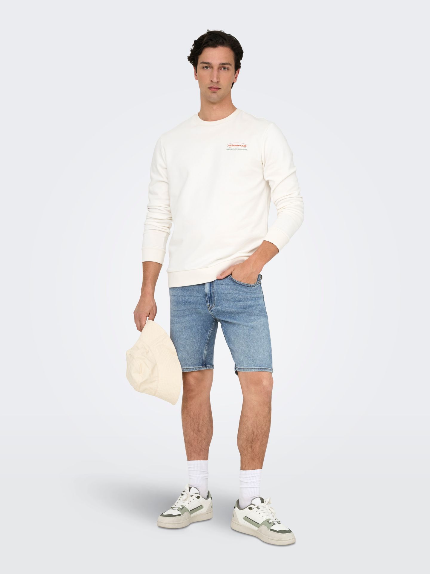 Only & Sons ONSWEFT BOX PIM DNM SHORTS WE Light Blue Denim 2900155671026