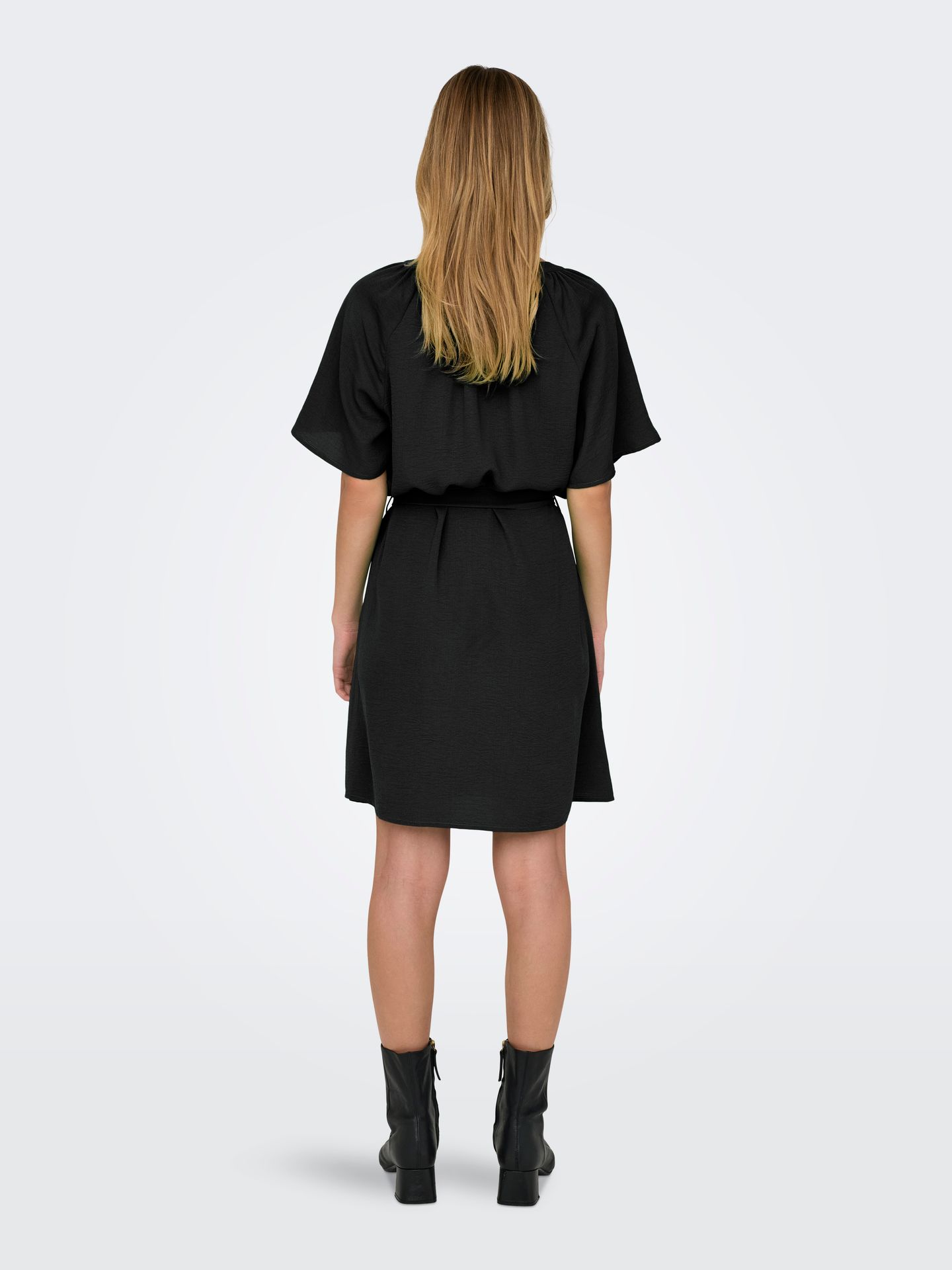 JDY JDYDIVYA LIFE S/S V-NECK DRESS WVN Black 2900155682039