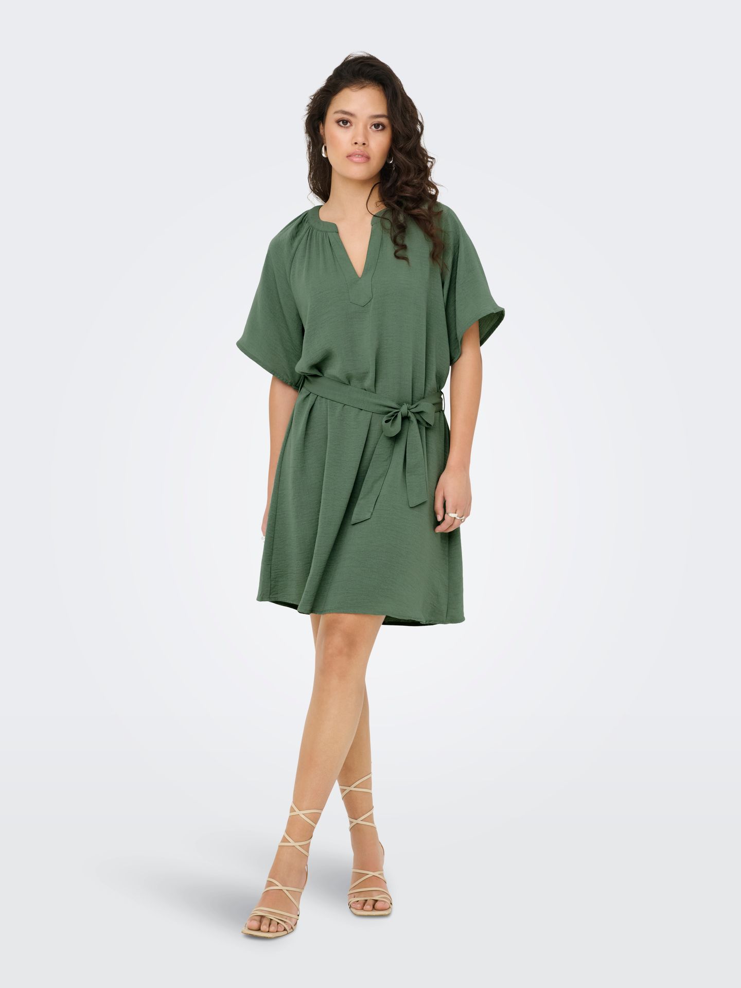 JDY JDYDIVYA LIFE S/S V-NECK DRESS WVN Sea Spray 2900155672054