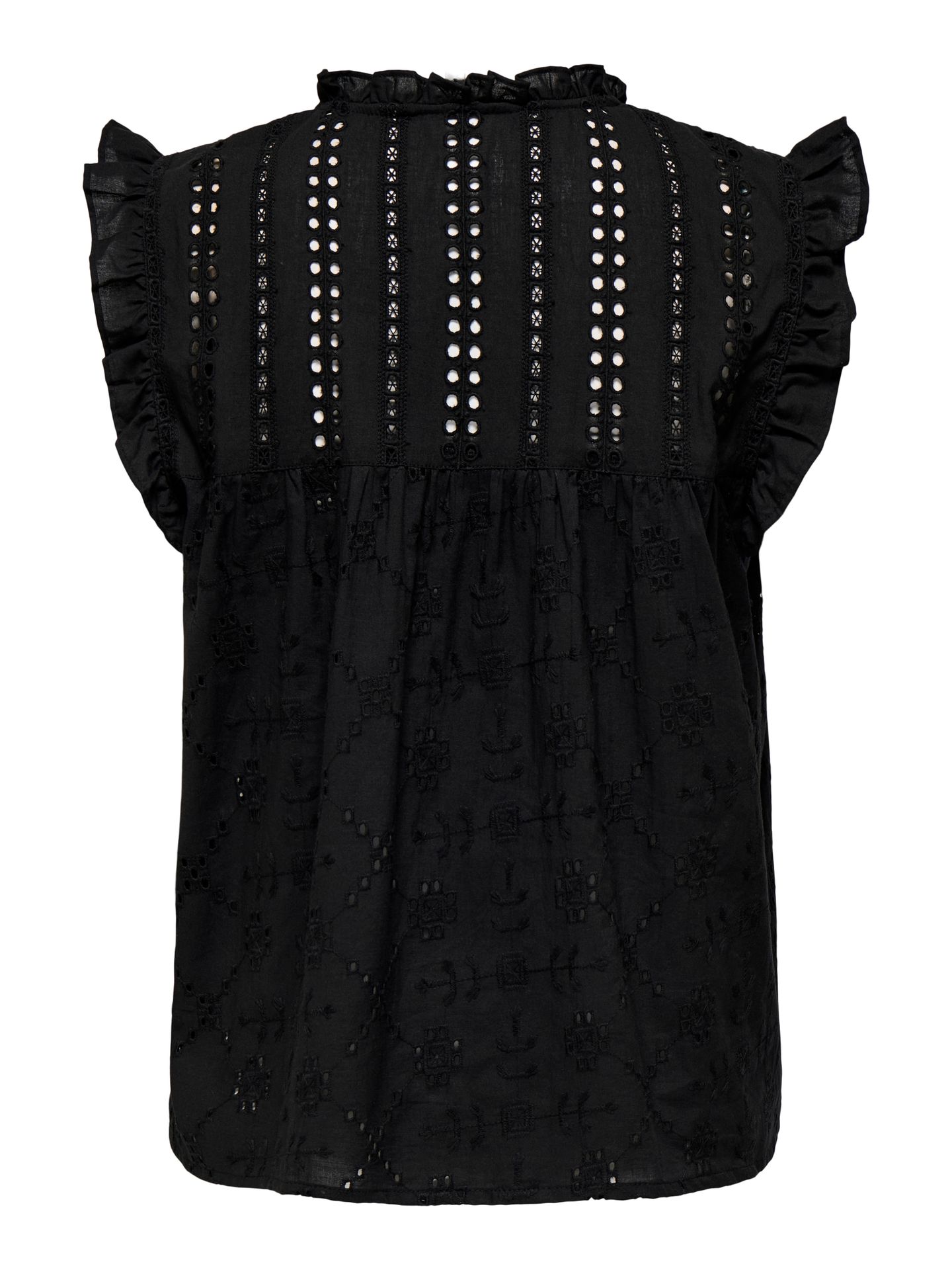 Only ONLREVA LIFE S/L EMB TOP WVN NOOS Black 2900155680042