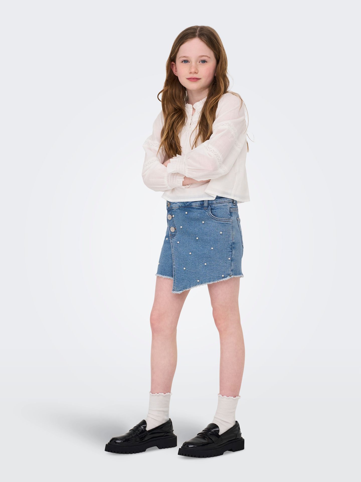 Only KOGJENNY PEARL SKORT DNM PIM020 Light Blue Denim/EMB 2900155681018