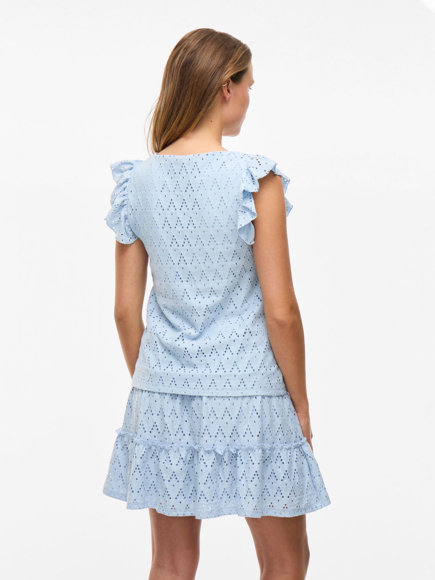 Vila VIAMALINA V-NECK C/S TOP/PB Kentucky Blue 2900155701020