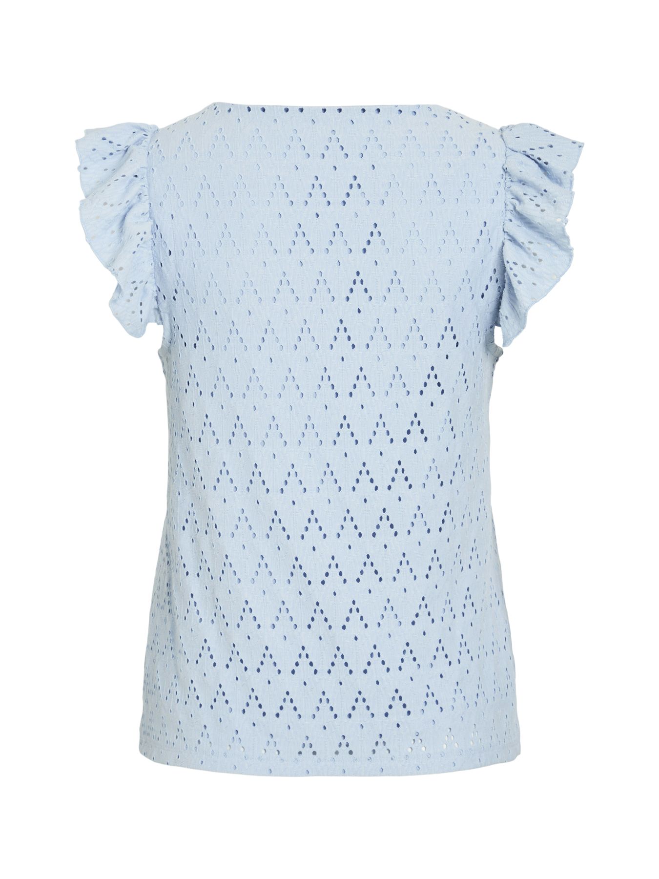 Vila VIAMALINA V-NECK C/S TOP/PB Kentucky Blue 2900155701020