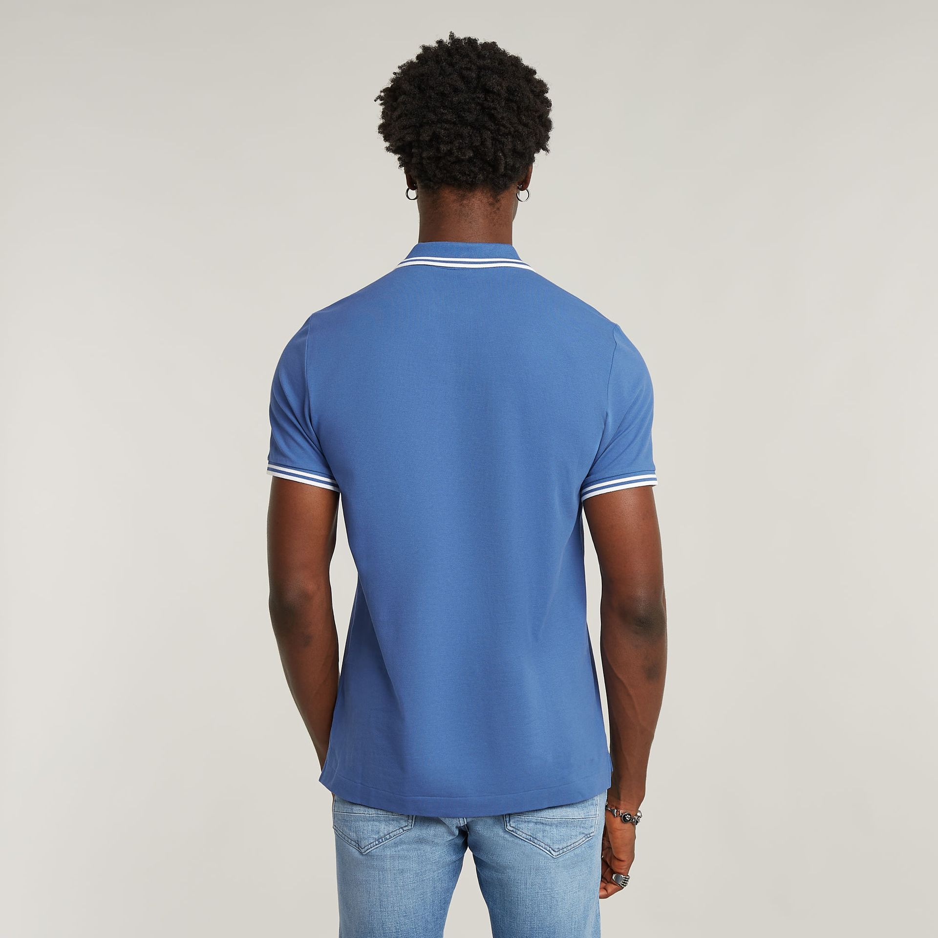 G-star Raw Dunda slim stripe polo s\s G989 dutch blue 2900155715065