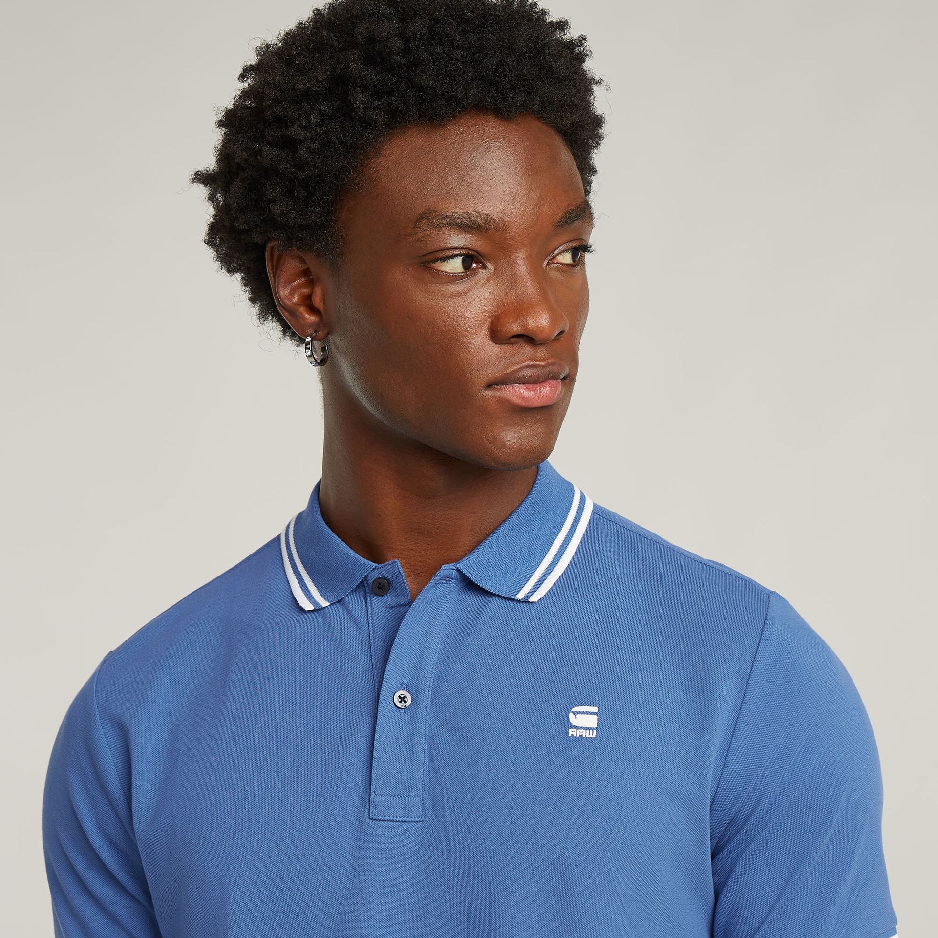 G-star Raw Dunda slim stripe polo s\s G989 dutch blue 2900155715065