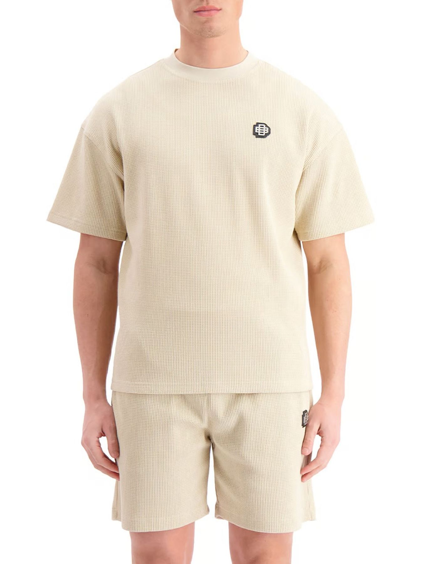 Black Bananas Monogram waffle t-shirt Beige 2900155727037
