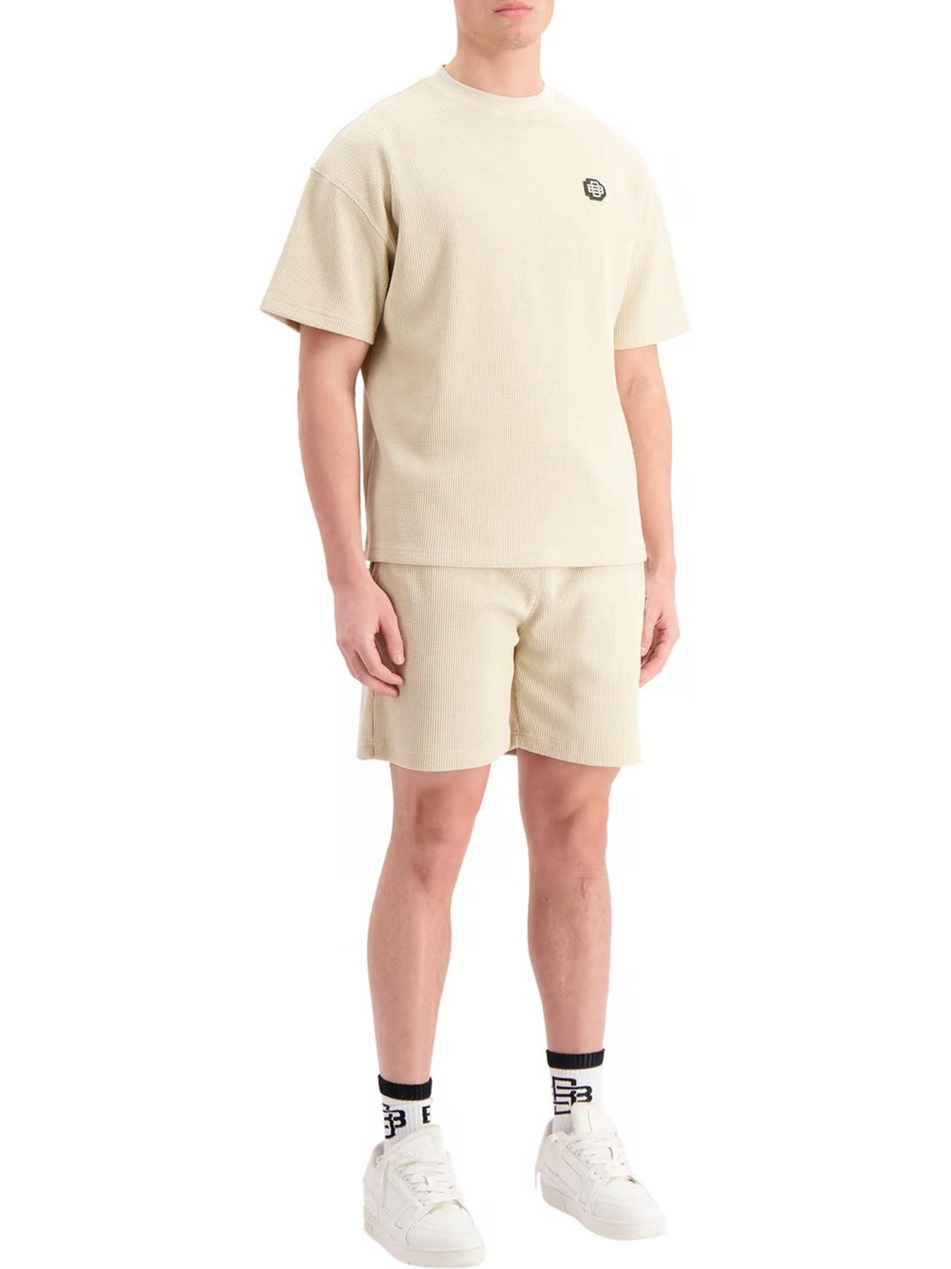 Black Bananas Monogram waffle t-shirt Beige 2900155727037