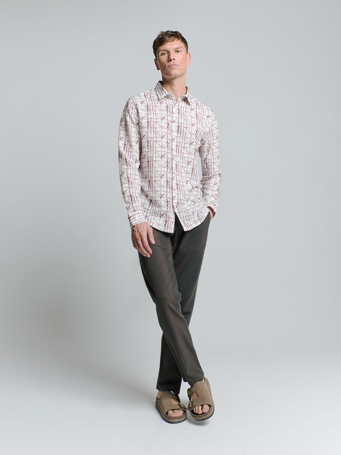 No Excess Shirt Allover Printed With Linen 146 mauve 2900155744065