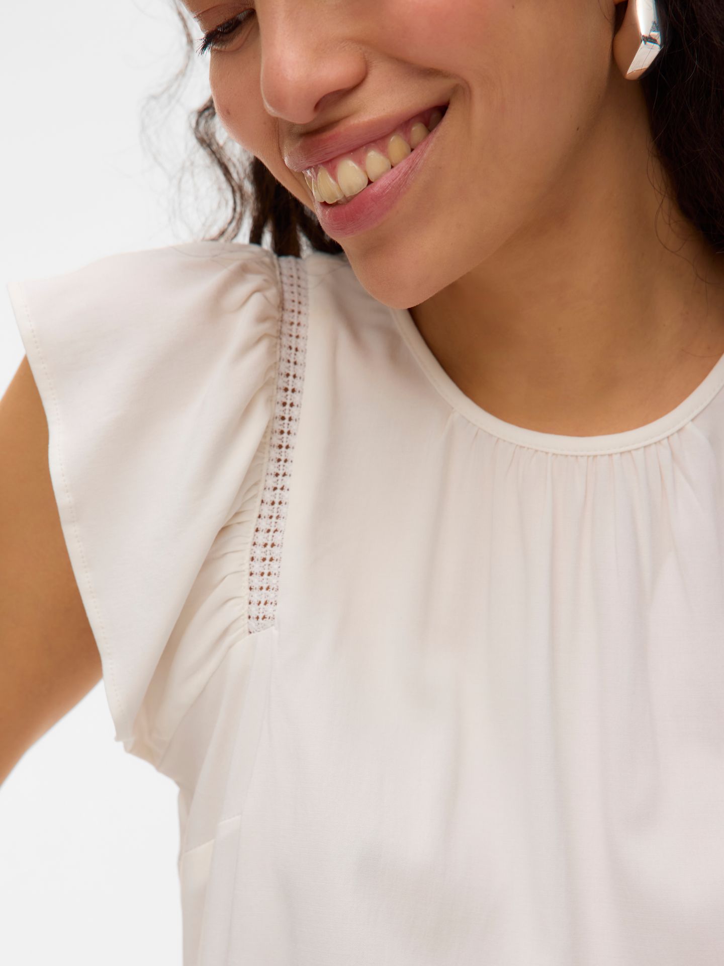 Vero Moda VMBELLA SS LACE TOP WVN GA NOOS Snow White 2900155785044