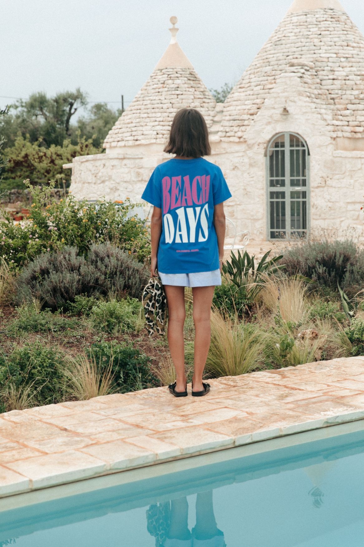 Colourful Rebel Beach Days Loosefit Tee 677 med. denim blue 2900155791021