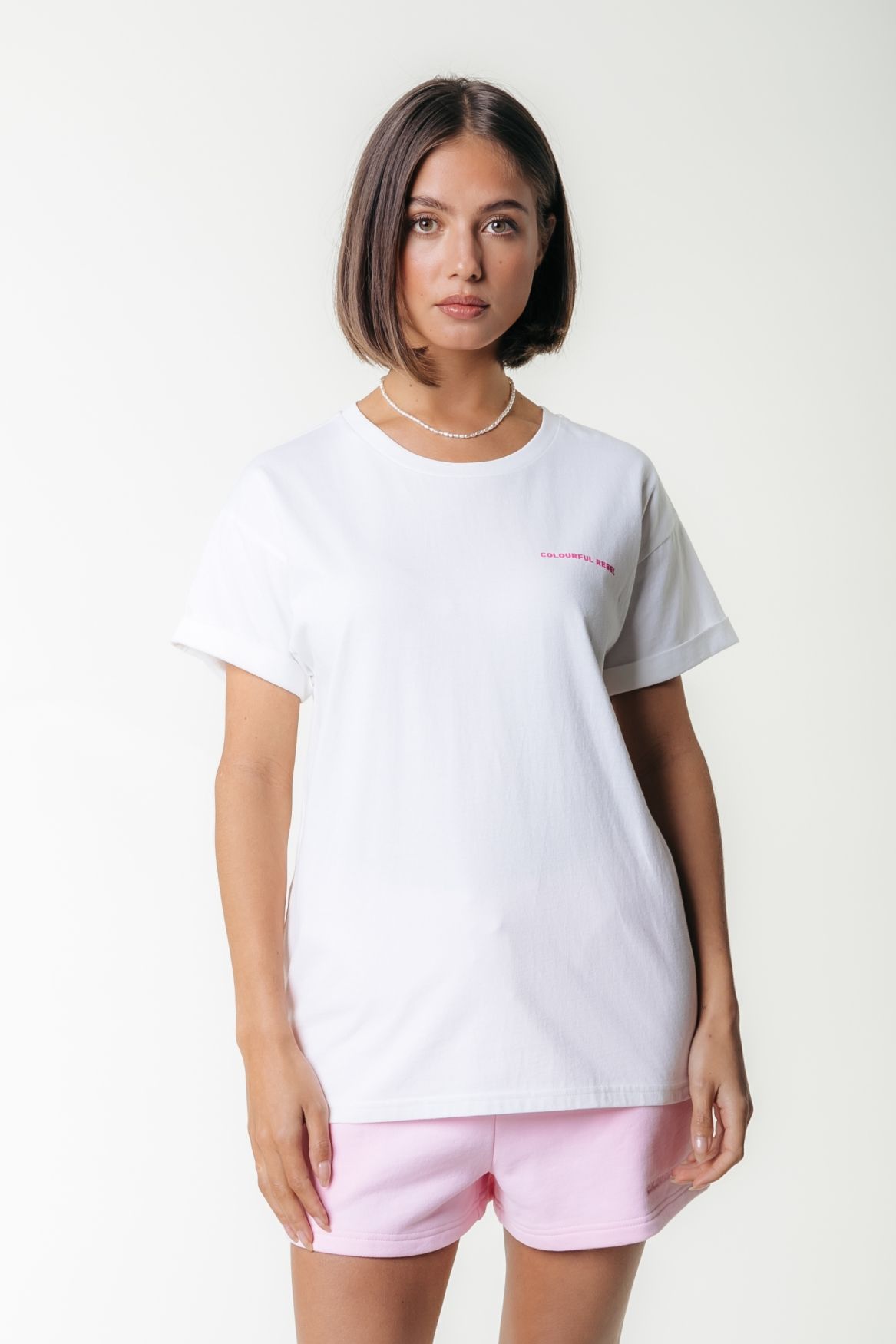 Colourful Rebel Flower Square Boxy Tee 118 standard white 2900155794046