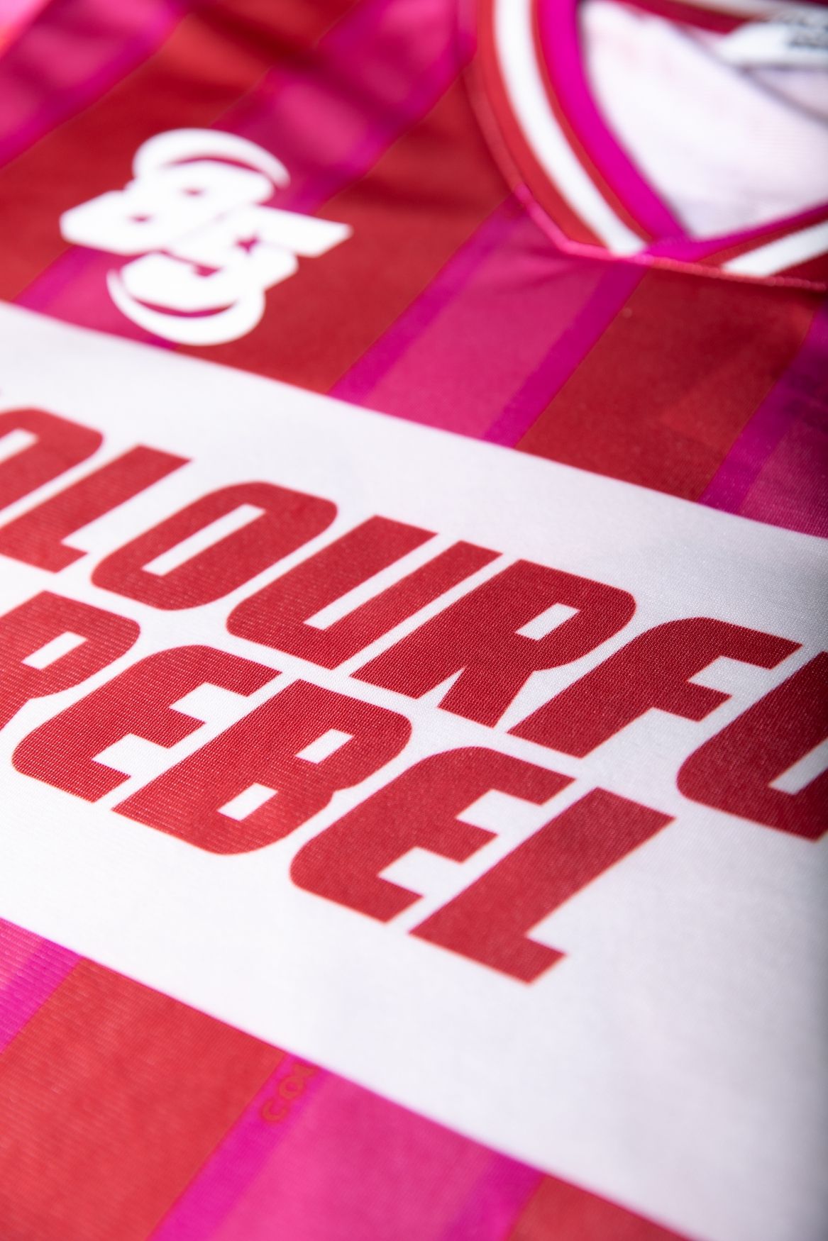 Colourful Rebel Taylie Striped Football Tee Dress SS 671 medium bright pink 2900155797047
