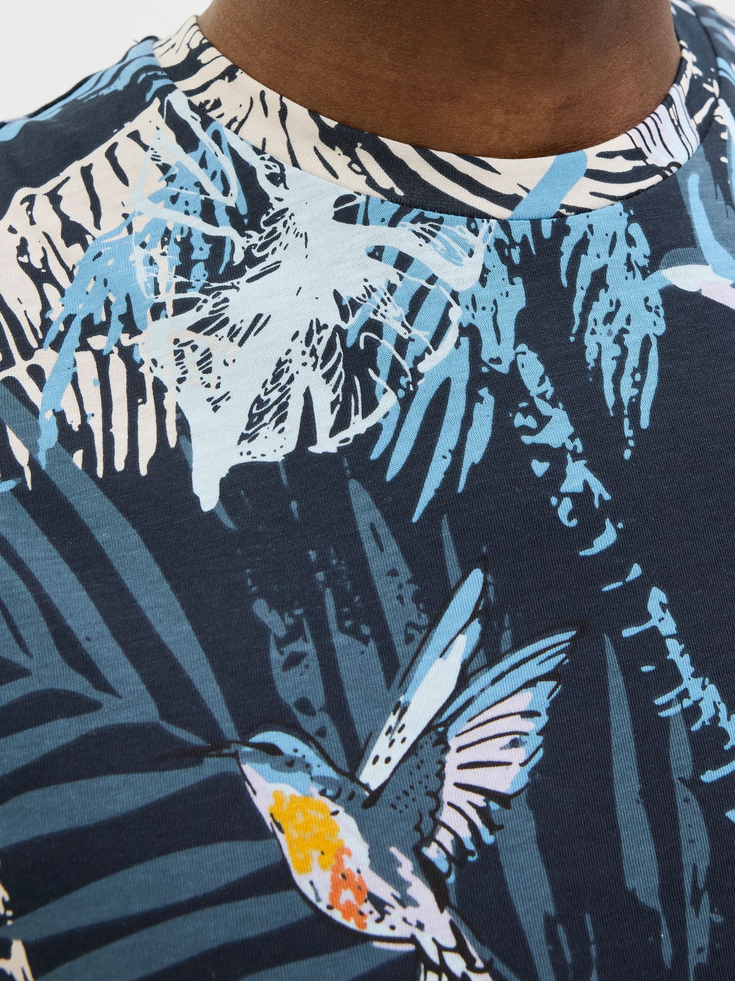 Jack & Jones JJHAWAII AOP TEE SS CREW NECK Sky Captain 2900155825030