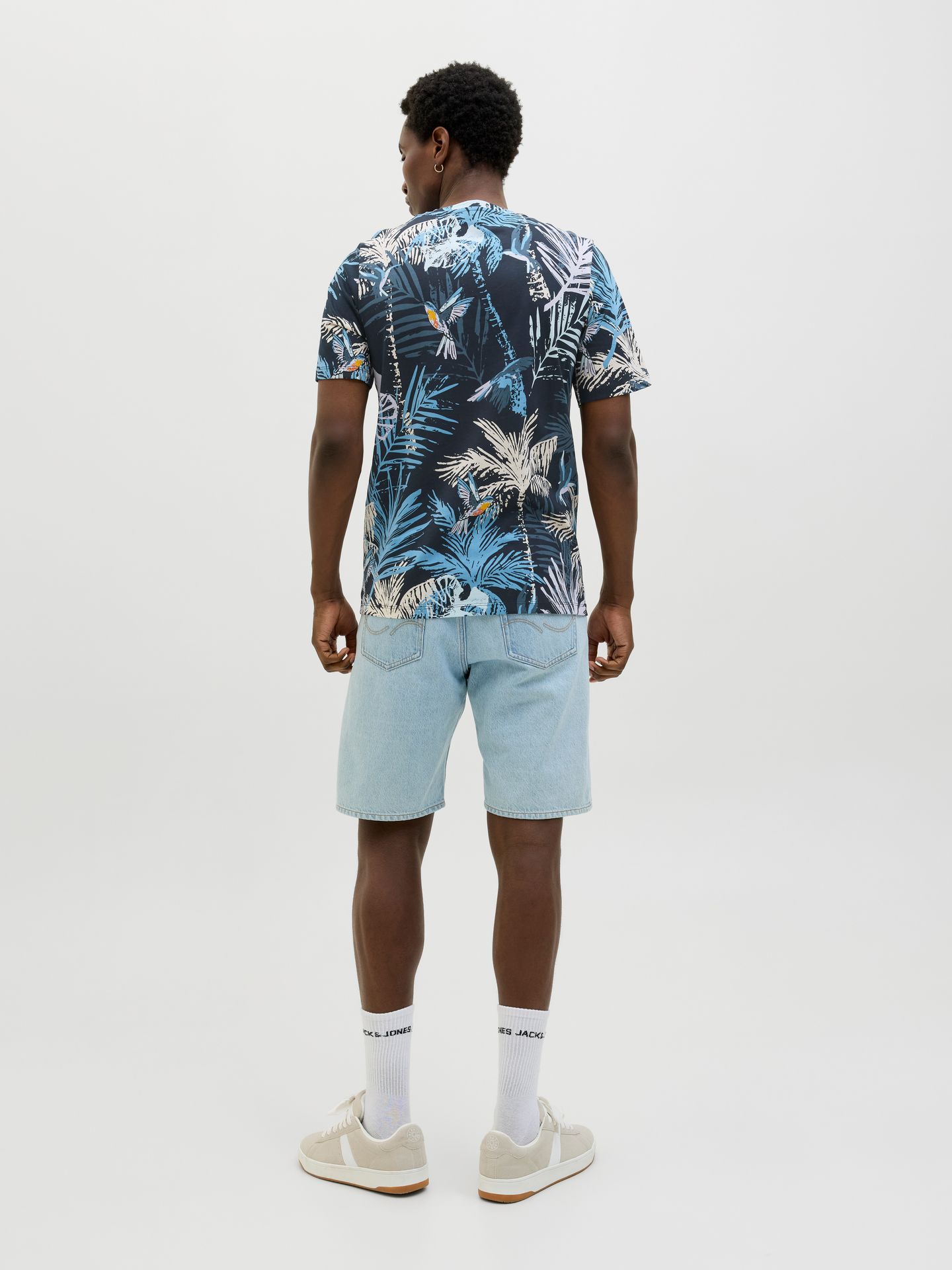Jack & Jones JJHAWAII AOP TEE SS CREW NECK Sky Captain 2900155825030