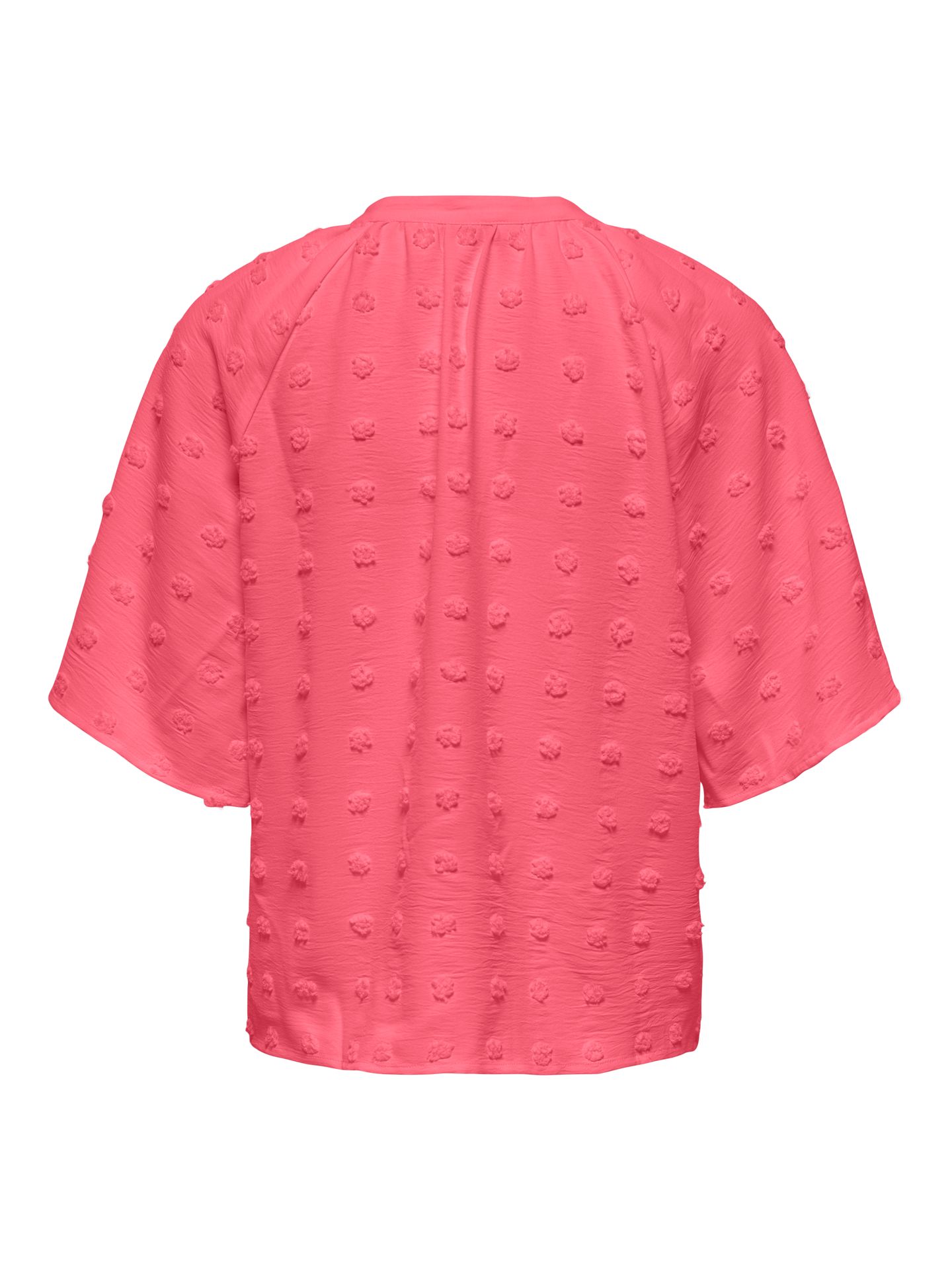 Only ONLIVANA LIFE 34 DOBBY V-NECK TOP W Coral Paradise 2900155828017