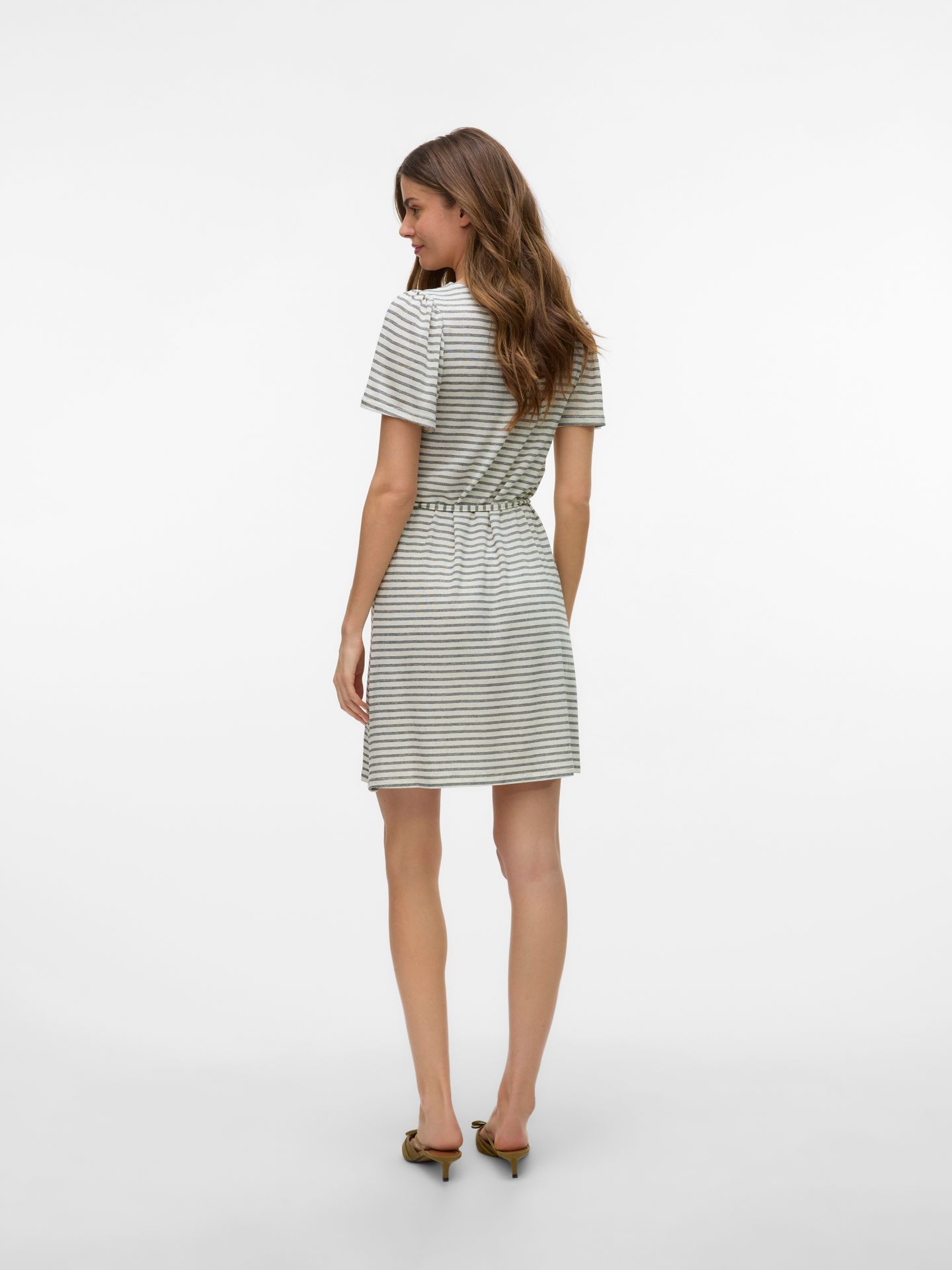 Vero Moda VMGINA 2/4 SHORT DRESS JRS NOOS Oatmeal/Black 2900155838023