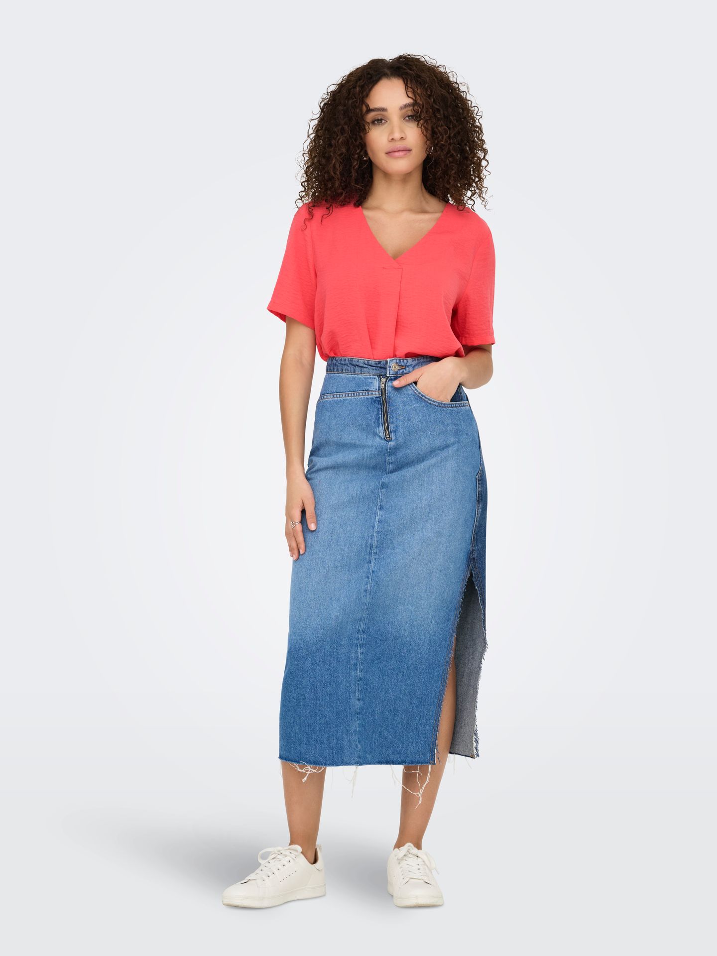 JDY JDYDIVYA LIFE S/S V-NECK TOP WVN DI Rose Of Sharon 2900155843034 JDY JDYDIVYA LIFE S/S V-NECK TOP WVN DI Rose Of Sharon 2900155843034