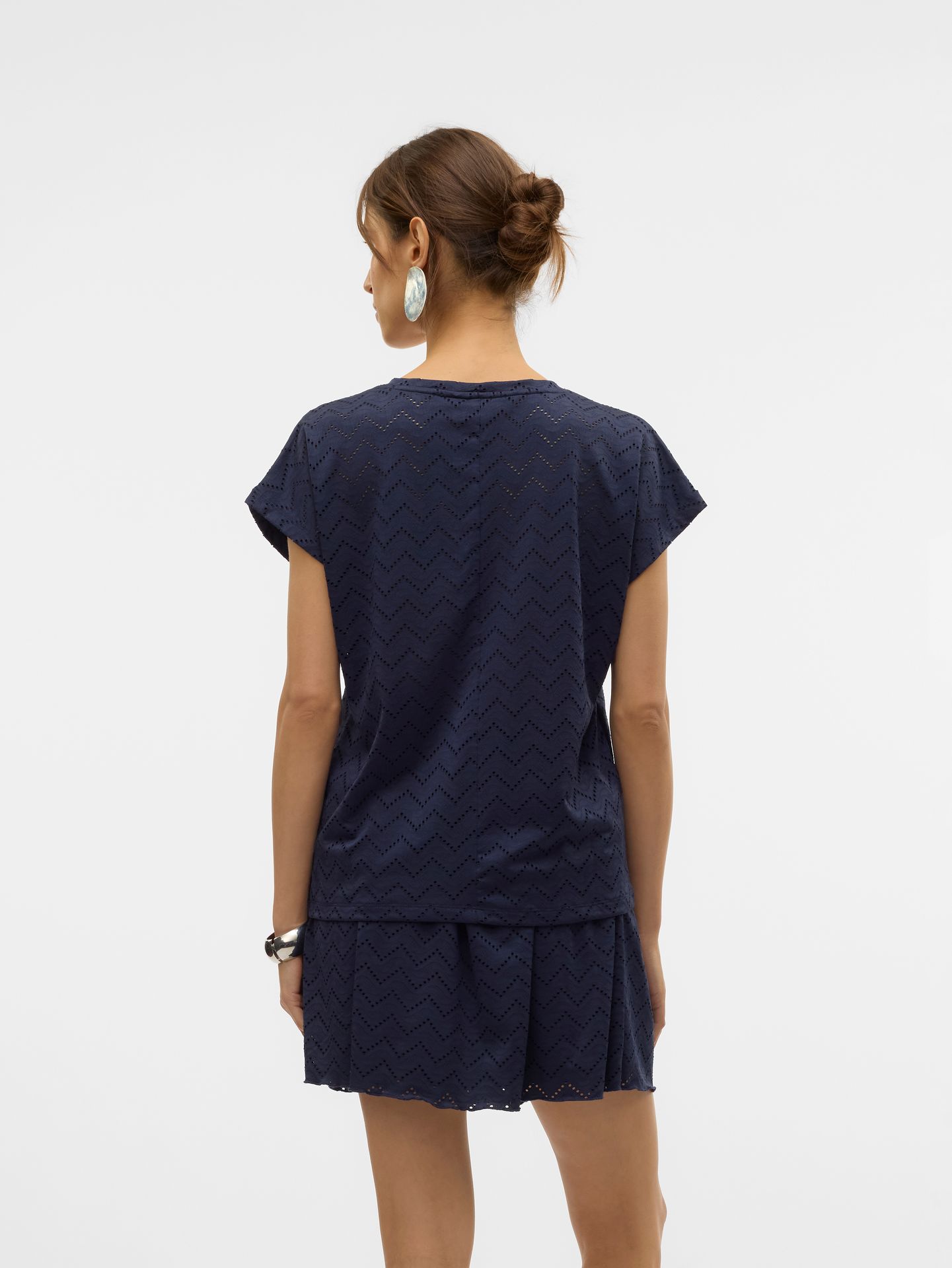 Vero Moda VMTHAS SS V-NECK TOP JRS GA VO Navy Blazer 2900155844031
