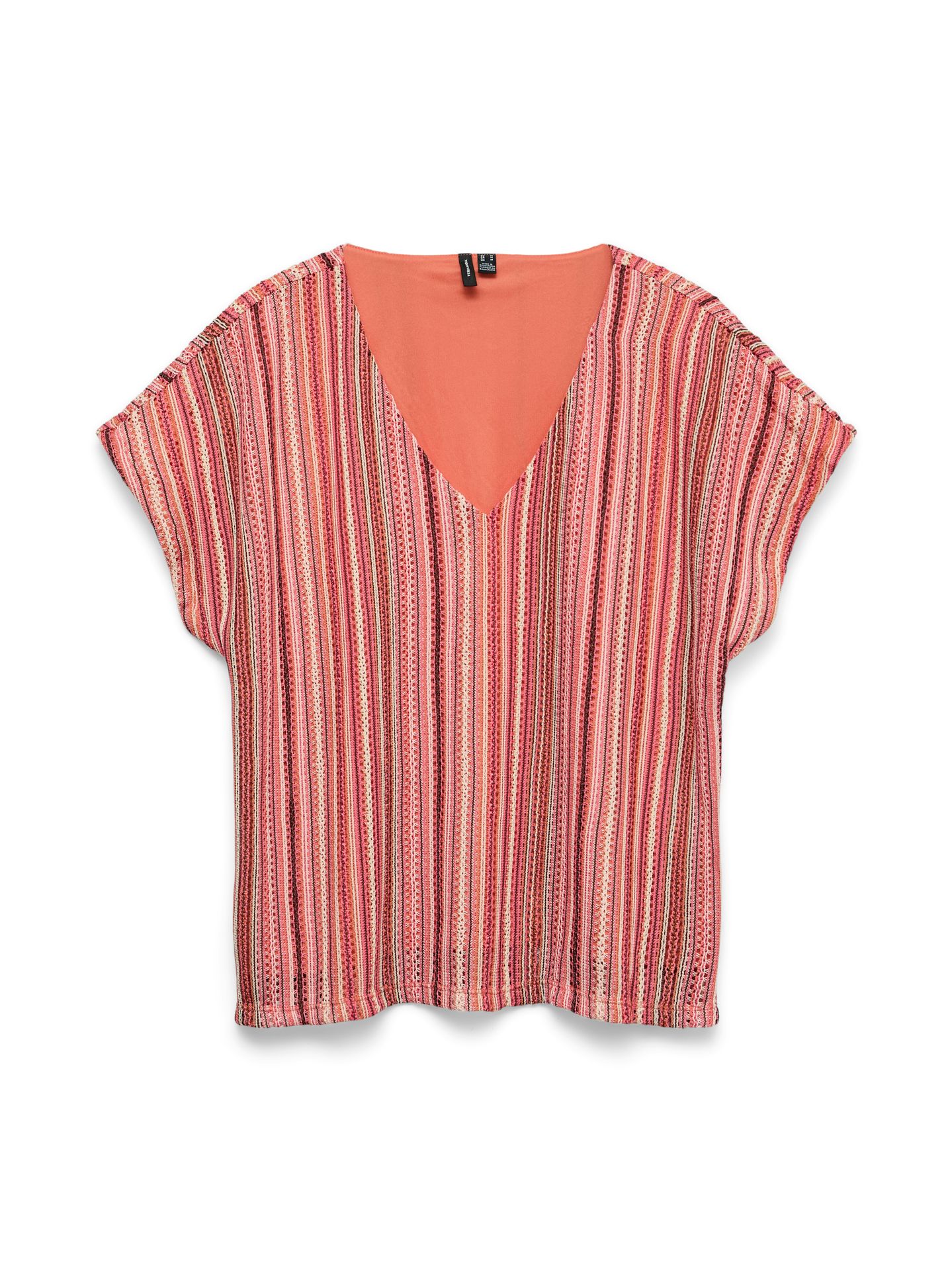 Vero Moda VMDEMI SS V-NECK TOP JRS GA Coral Paradise/Demi 00112922-EKA26011400003436