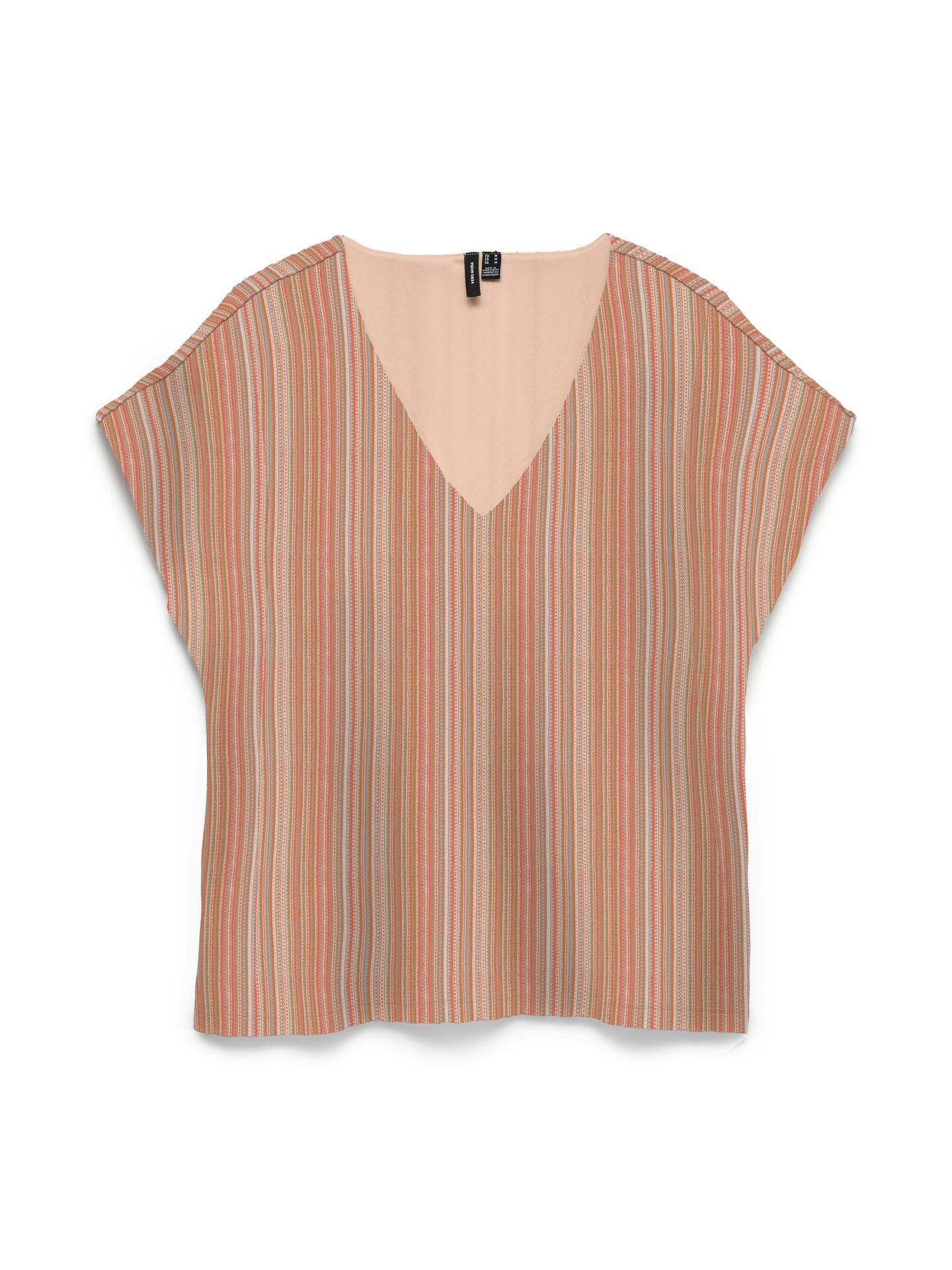 Vero Moda VMDEMI SS V-NECK TOP JRS GA Langoustino/Demi 00112922-EKA26011400003492