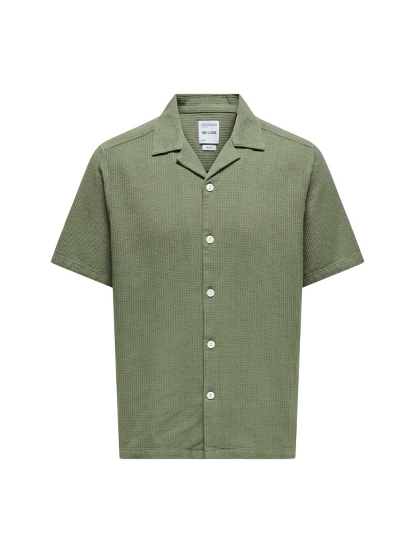 Only & Sons ONSBERTIL WAFFLE SS RESORT SHIRT Deep Lichen Green 2900155895026