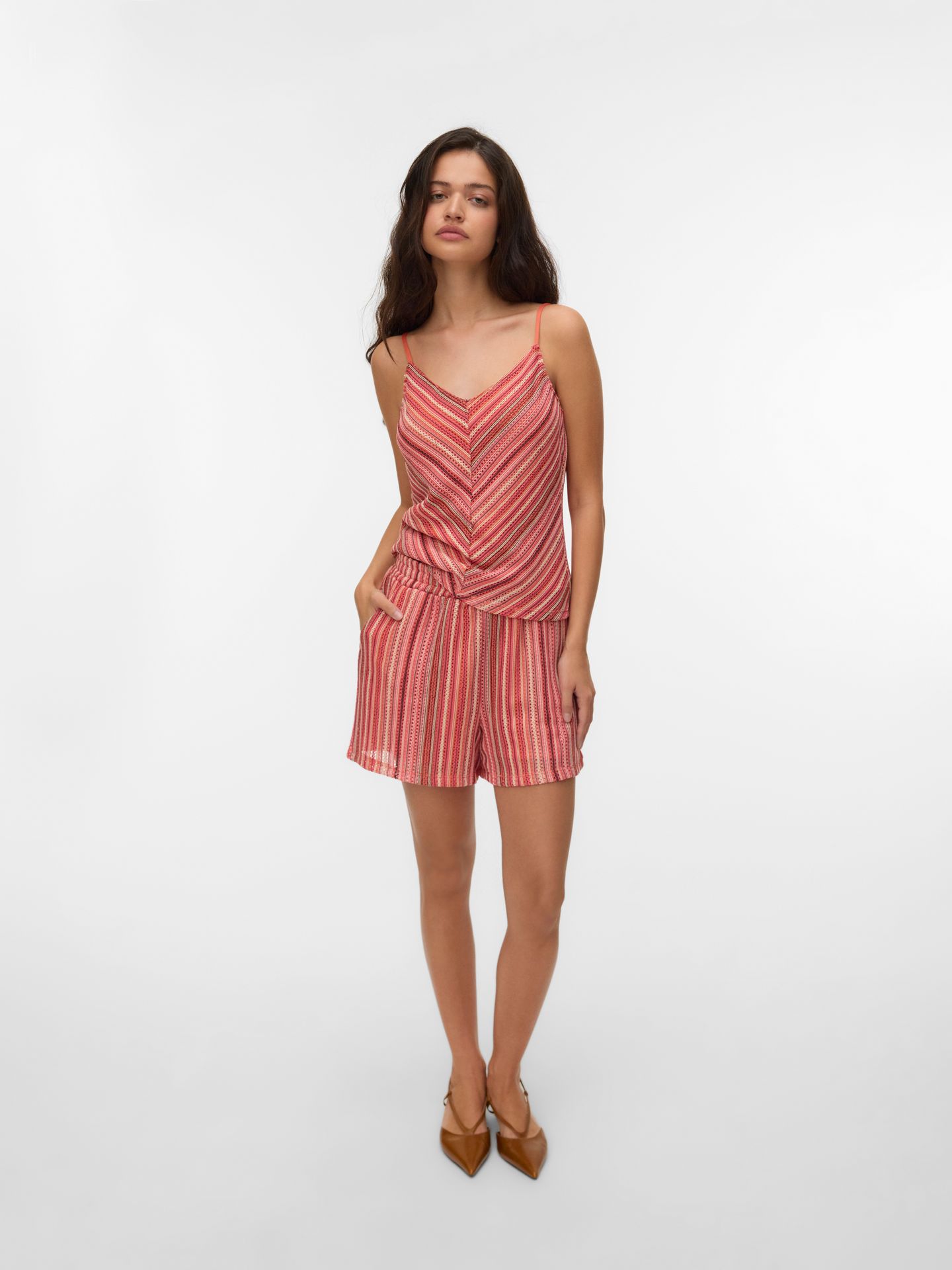 Vero Moda VMDEMI NW SHORTS JRS GA Coral Paradise/Demi 2900166187035