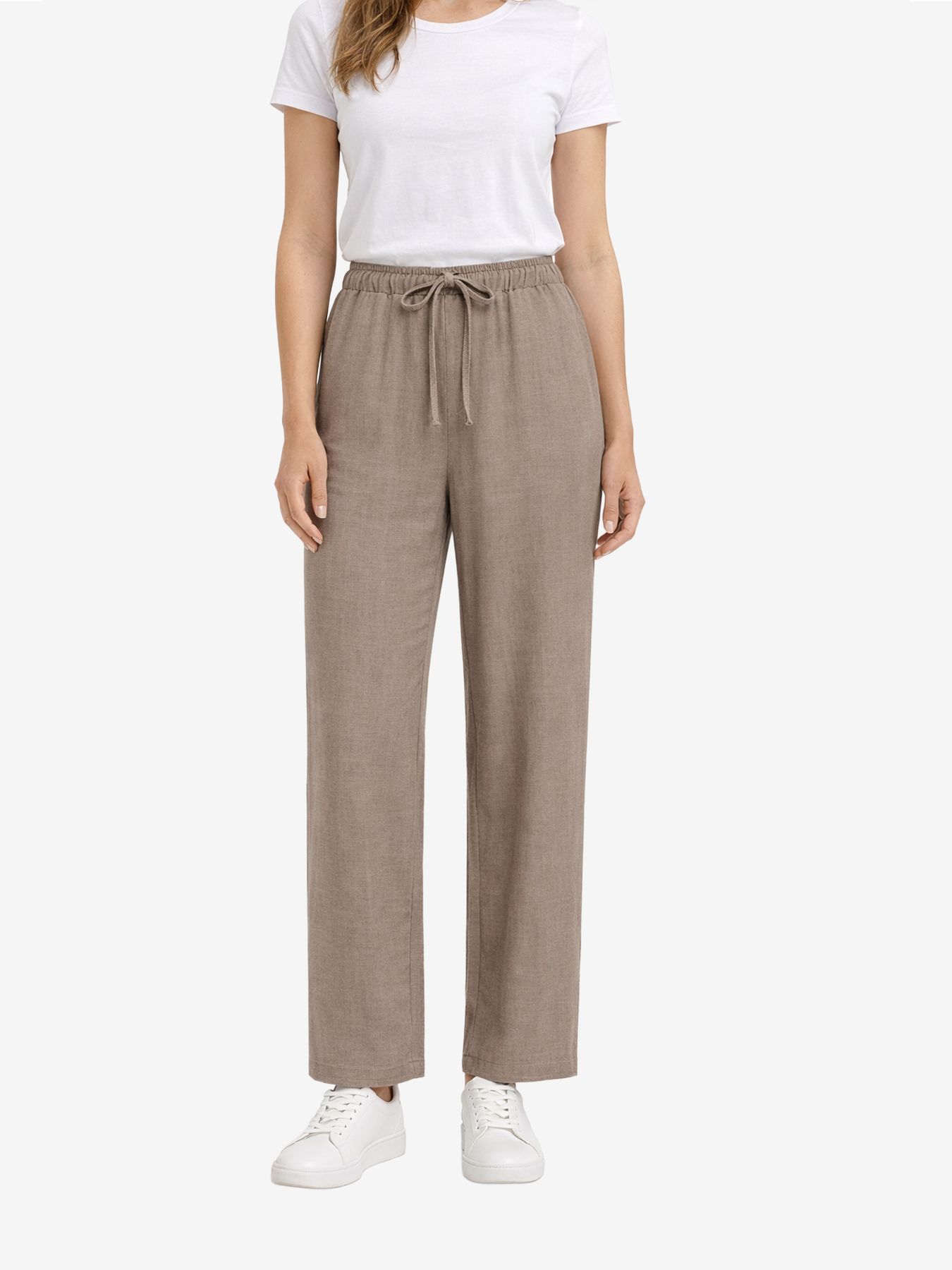 Only ONLSIESTA MW PULL-UP LINEN BL PNT N Walnut 2900165221020