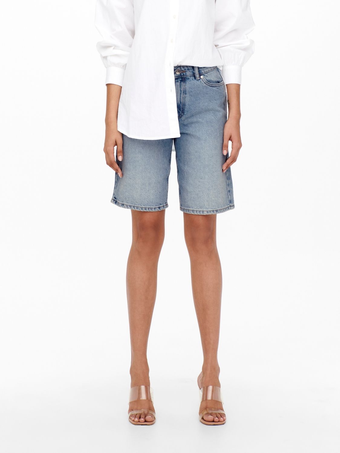 Only ONLSONNY HW WIDE DNM SHORTS NOOS Light Blue Denim 2900155986038