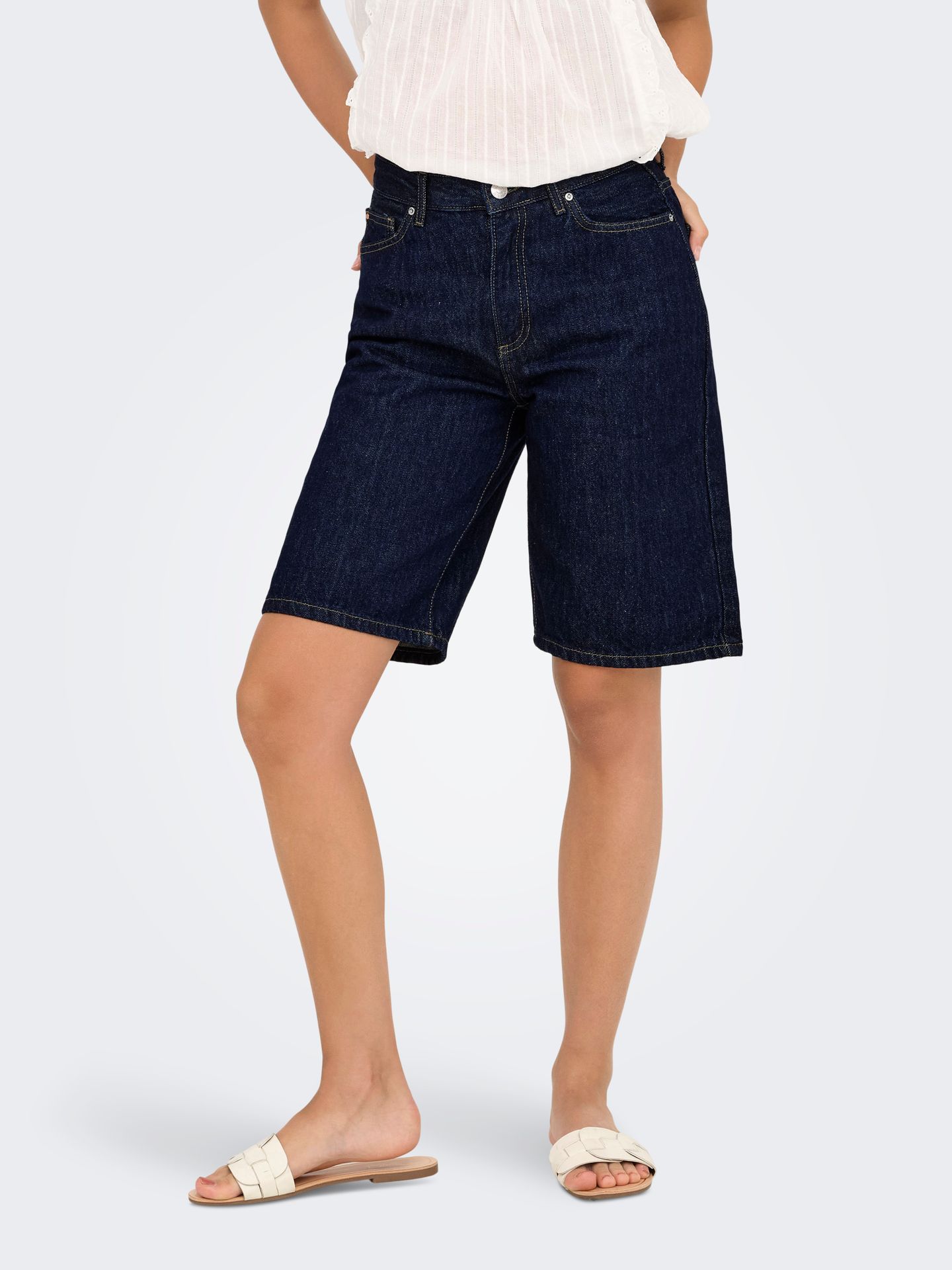 Only ONLSONNY HW WIDE DNM SHORTS NOOS Dark Blue Denim/RINSE 00112996-EKA26011400003244