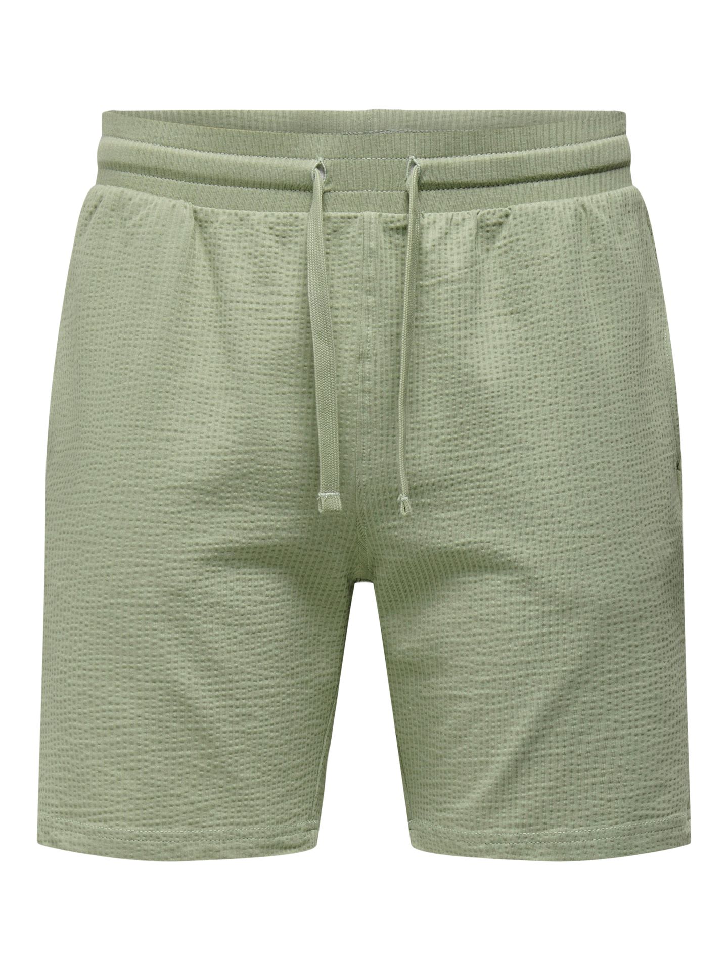 Only & Sons ONSKIAN LIFE REG SEERSUCKER SHORTS Seagrass 2900165413036