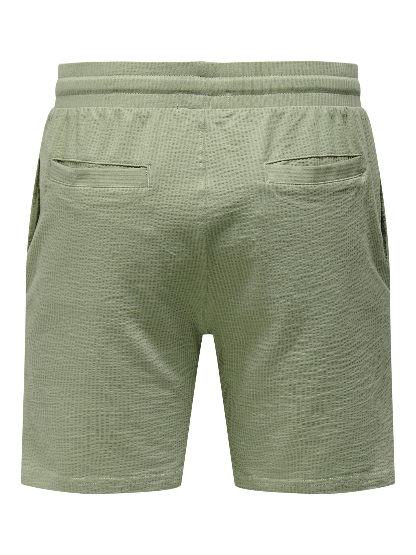 Only & Sons ONSKIAN LIFE REG SEERSUCKER SHORTS Seagrass 2900165413036
