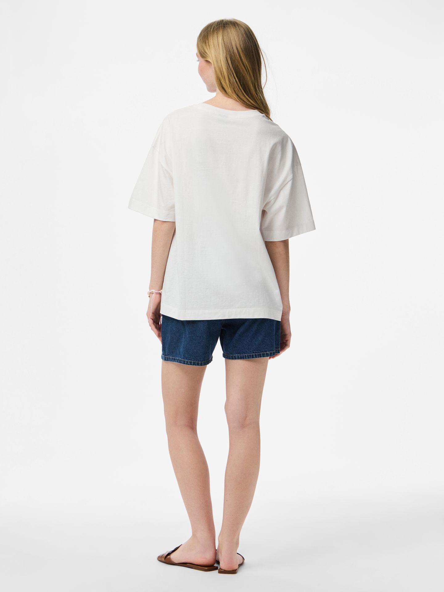 Pieces PCCLAUDE SS PRINTED T-SHIRT JRS BC Bright White/LIMONI 2900155991056