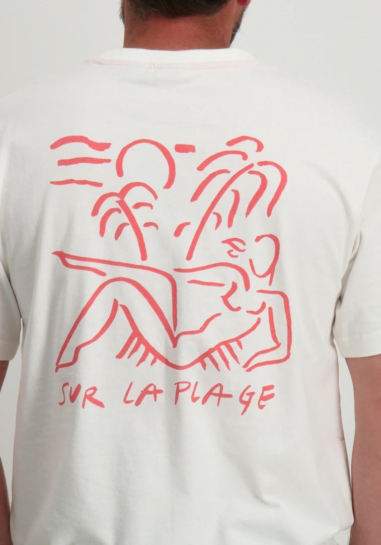 Only & Sons ONSMILO SKETCH RLX COAST SS TEE CS Cloud Dancer/SUNDAYS 2900156017021