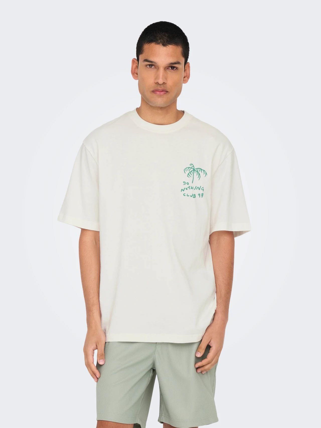 Only & Sons ONSMILO SKETCH RLX COAST SS TEE CS Cloud Dancer/LOCALS 2900156016024