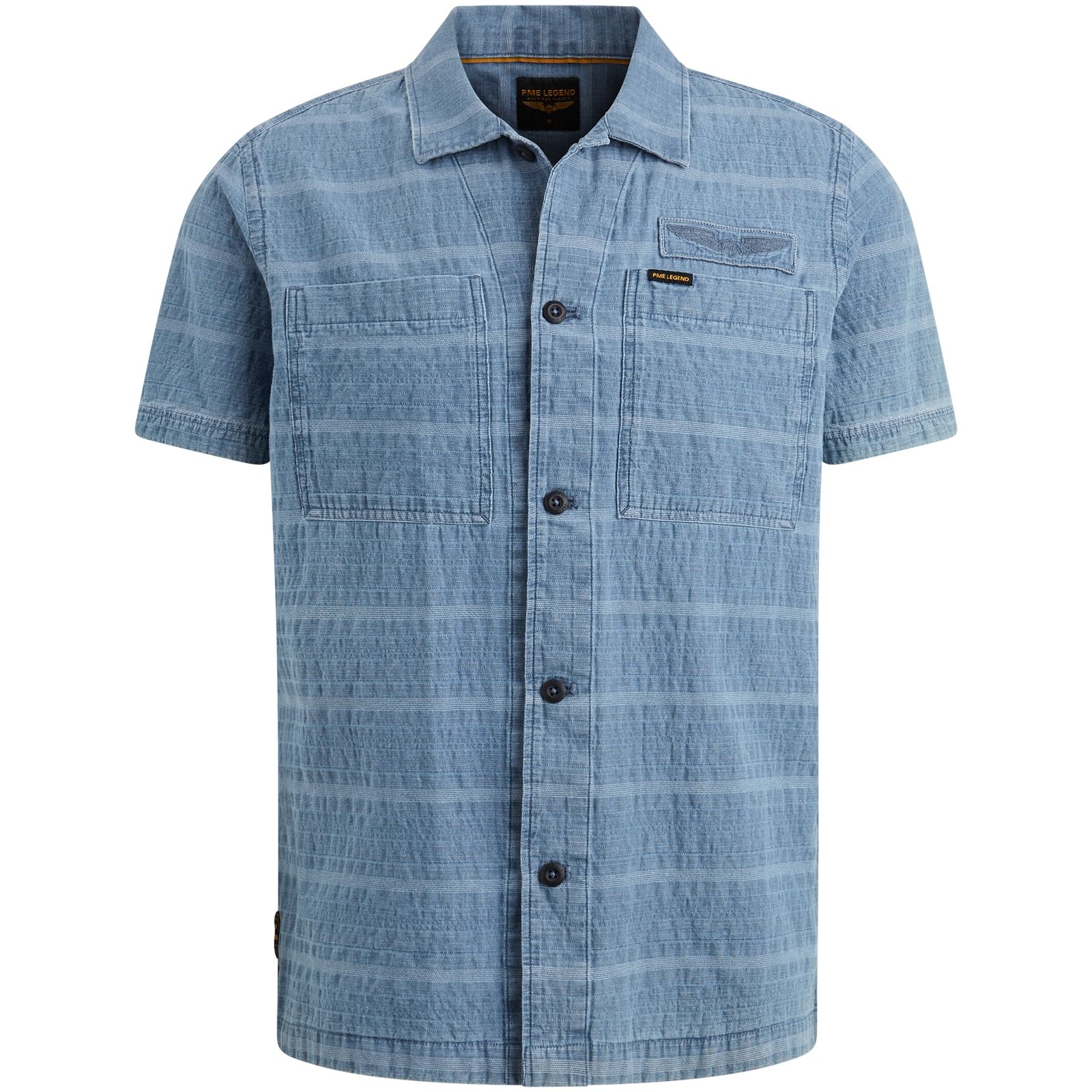 Pme Legend Short Sleeve Shirt Chambray Dobby Real Indigo 2900156026016