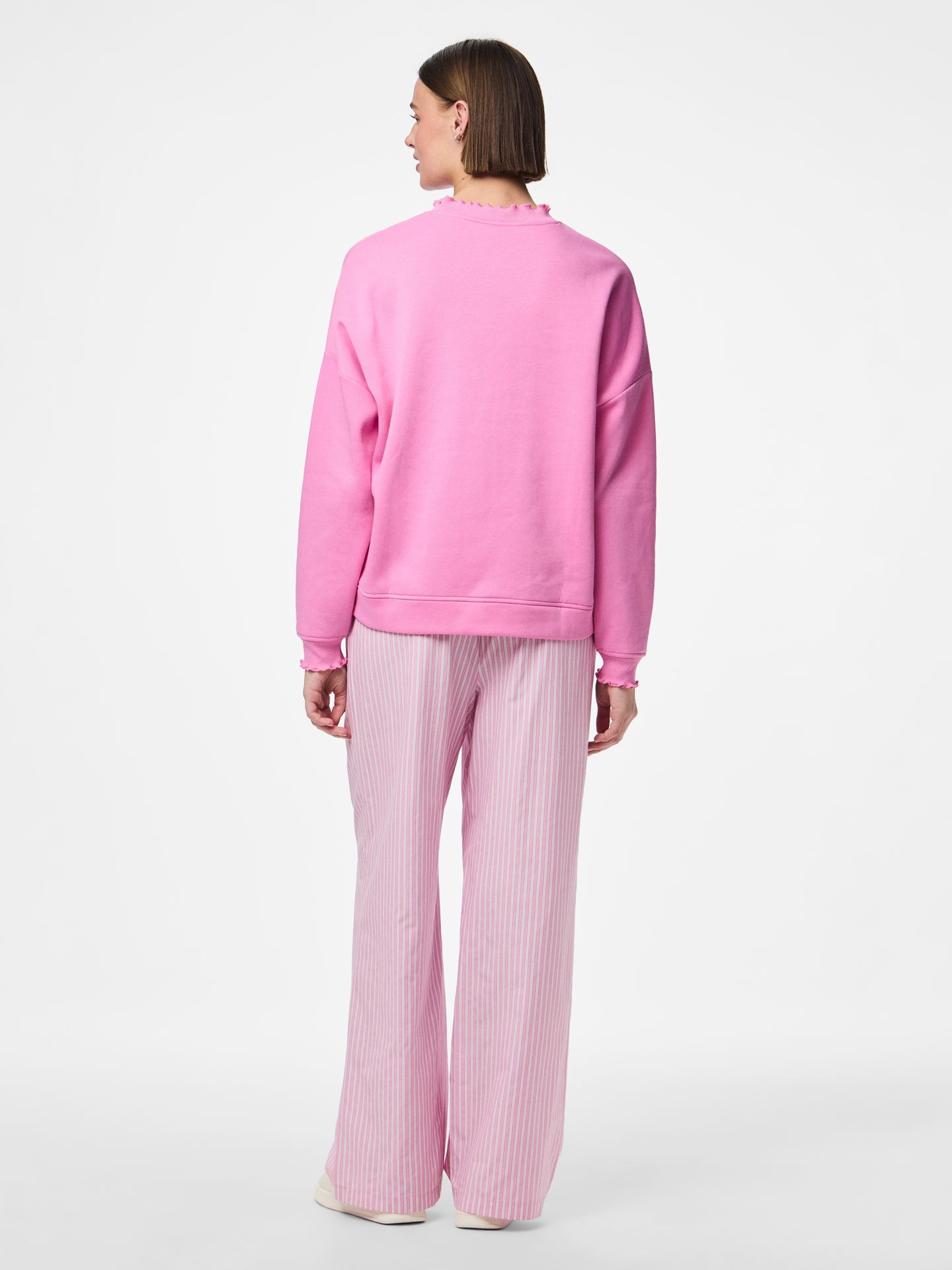 Pieces PCMALIAH LS PRINT SWEAT BC Fuchsia Pink/Strawberry 2900156050028