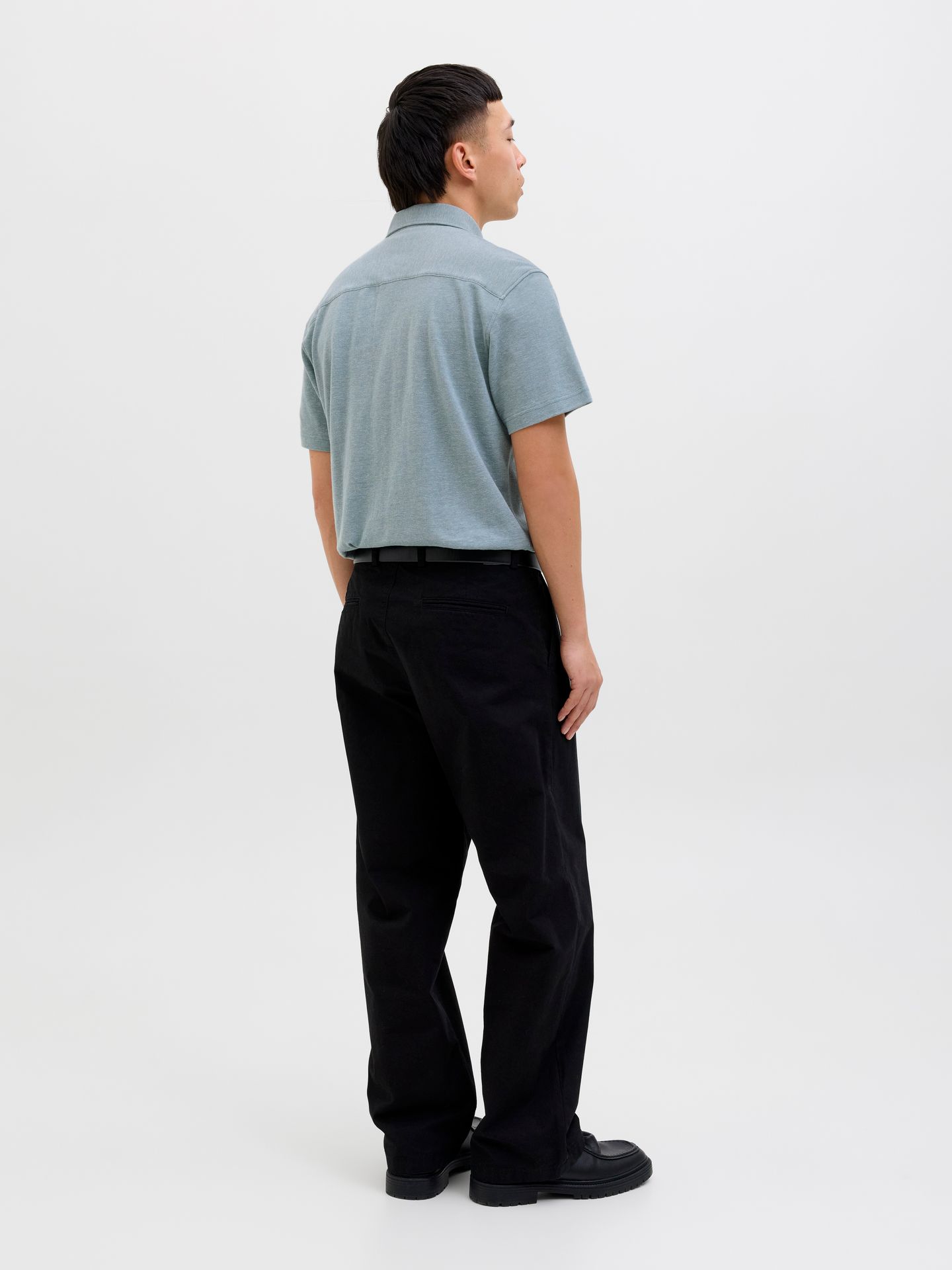 Jack & Jones JPRBLALANCE PIQUE S/S SHIRT SMU Stormy Sea 2900156052015