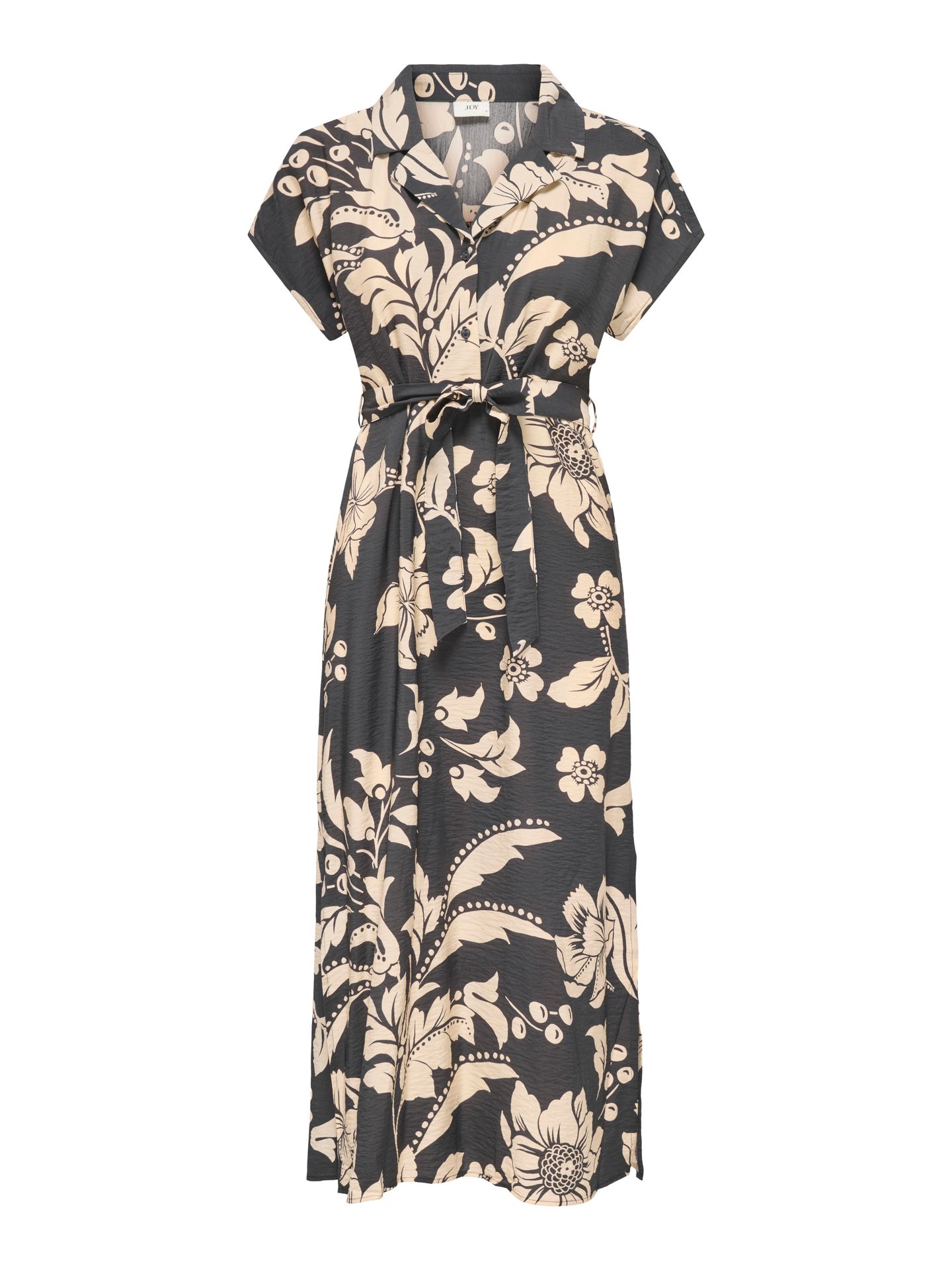 JDY JDYTROYA LIFE S/L MIDI DRESS WVN DI Phantom/33-01-26 CREME FLOWERS 00113050-EKA26011400003303