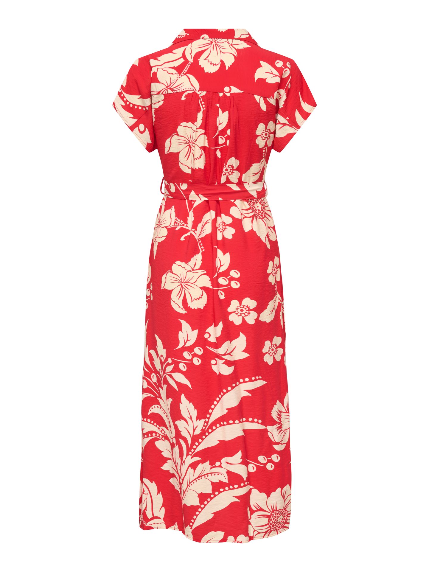 JDY JDYTROYA LIFE S/L MIDI DRESS WVN DI Salsa/34-01-26 CREME FLOWERS 00113050-EKA26011400003304