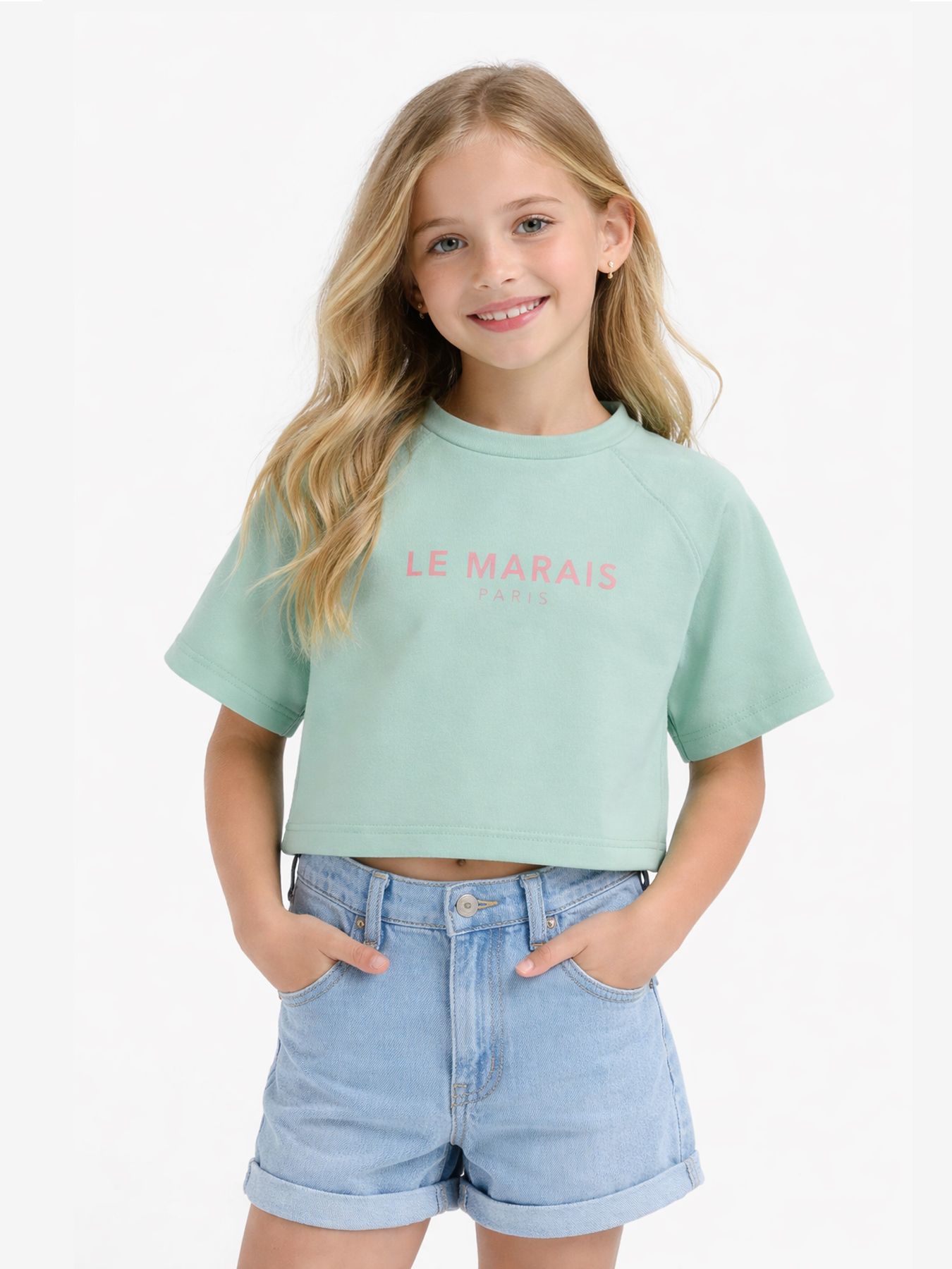 Kids Only KOGCORA S/S PRINT O-NECK UB CS SWT Aqua Foam/Carefree 00113054-EKA26011400003208