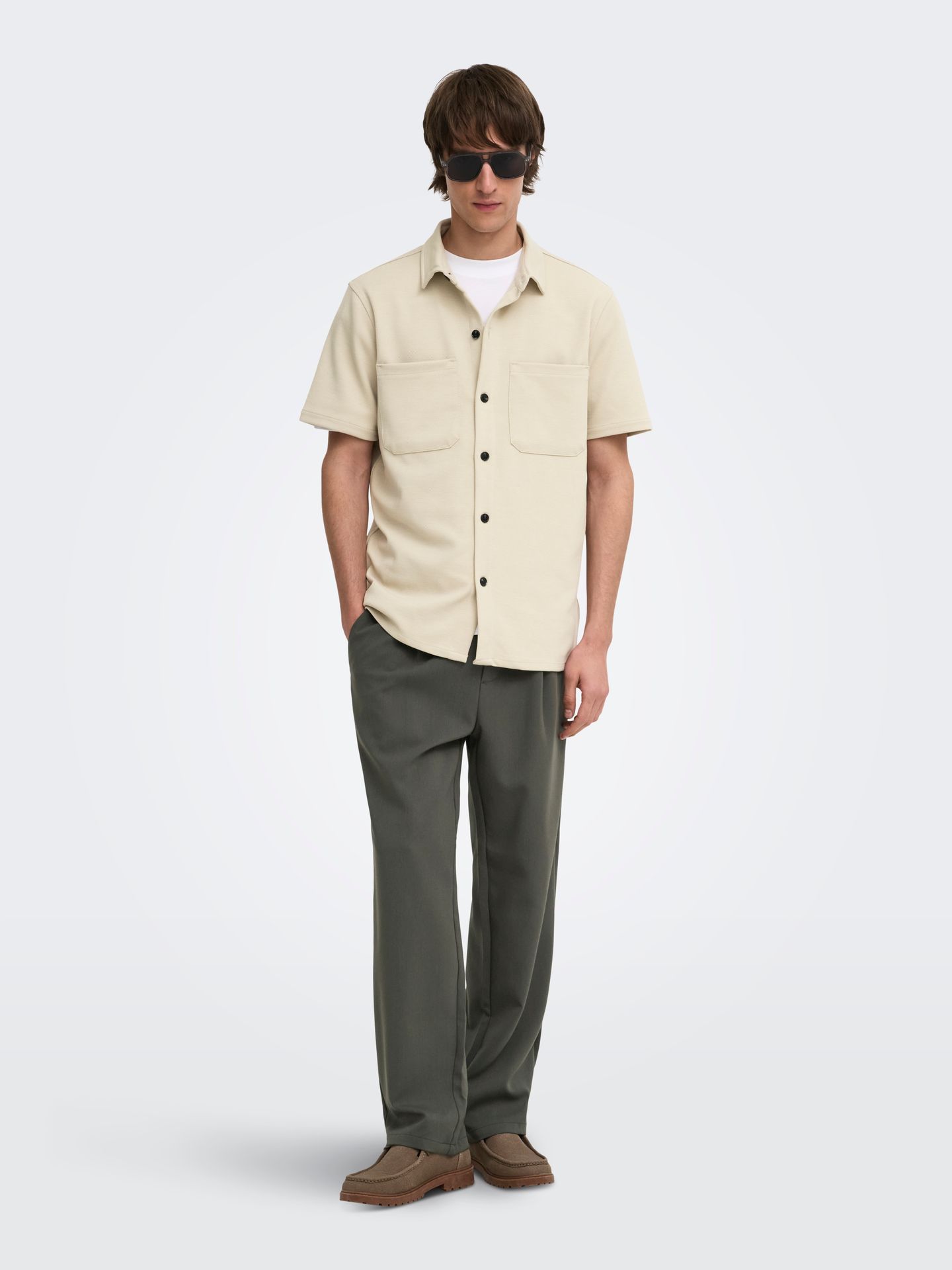 Only & Sons ONSNEWKODYL REG SS SHIRT NOOS Silver Lining 2900165102022