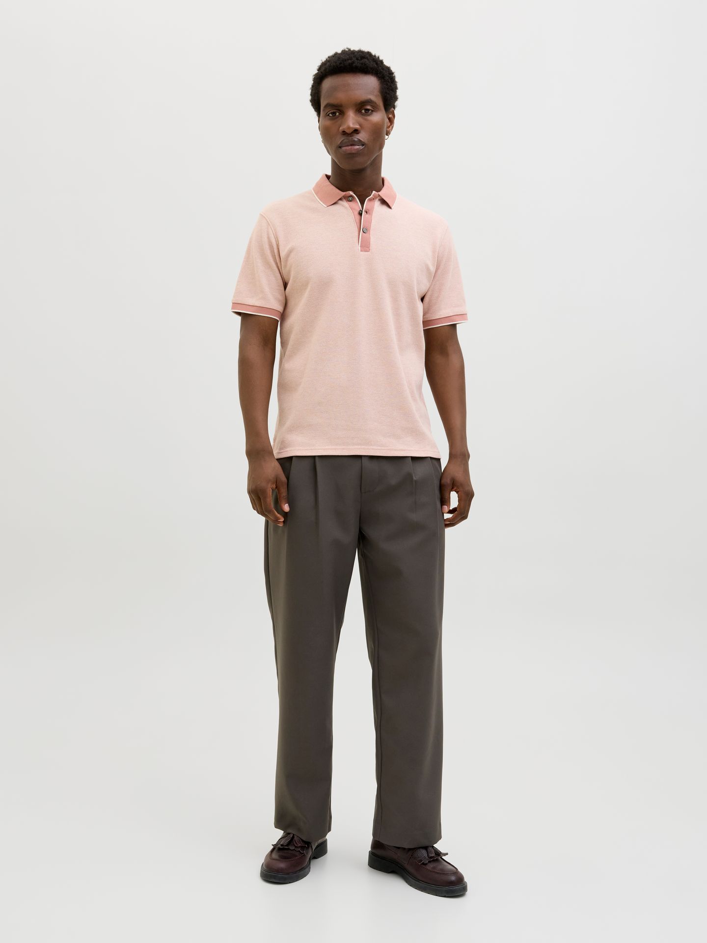 Jack & Jones JPRCCLOGAN SS POLO Adobe Rose/Melangé 2900156102048